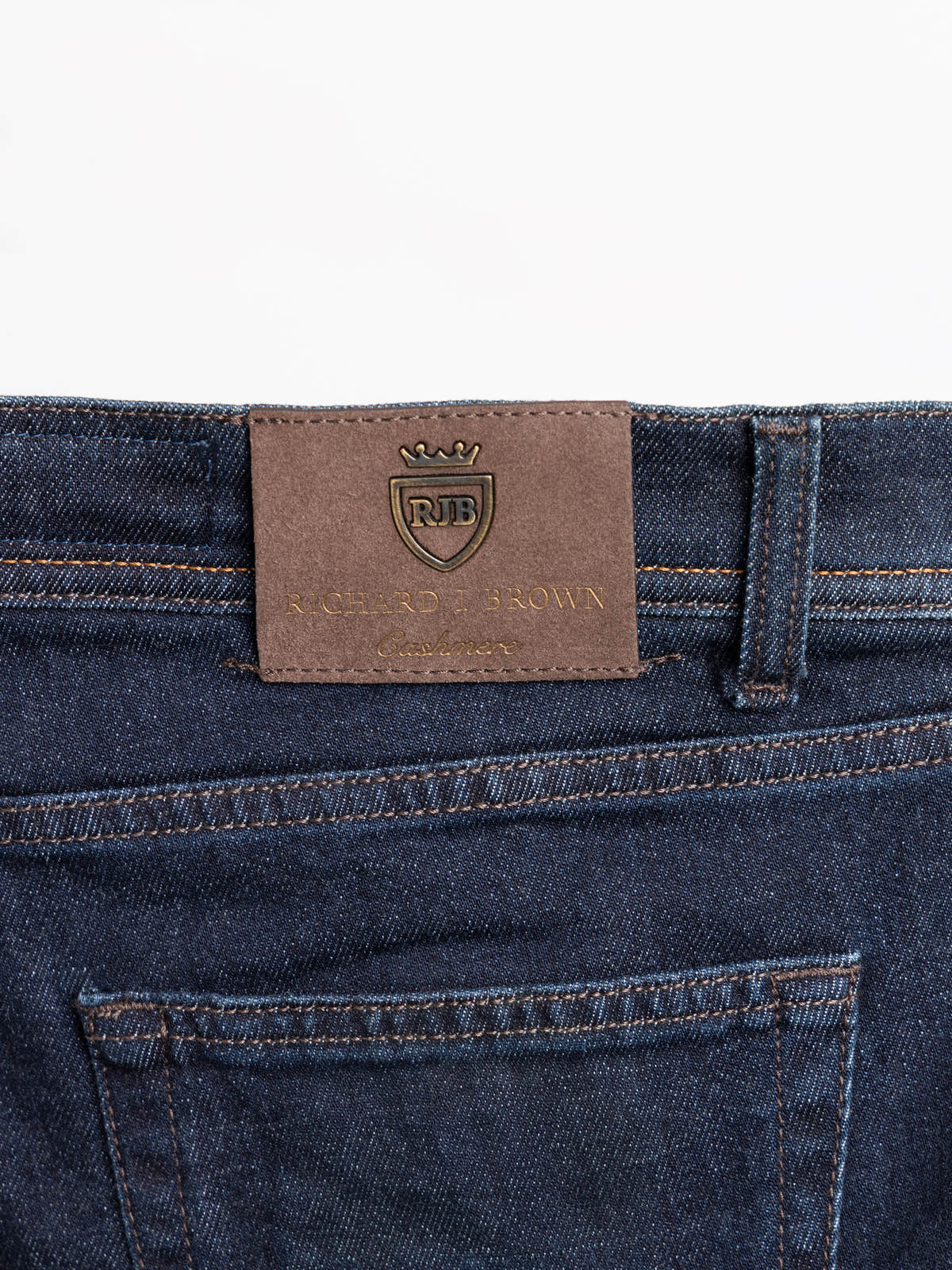 Navy Milano Cotton Cashmere Regular Fit Jeans