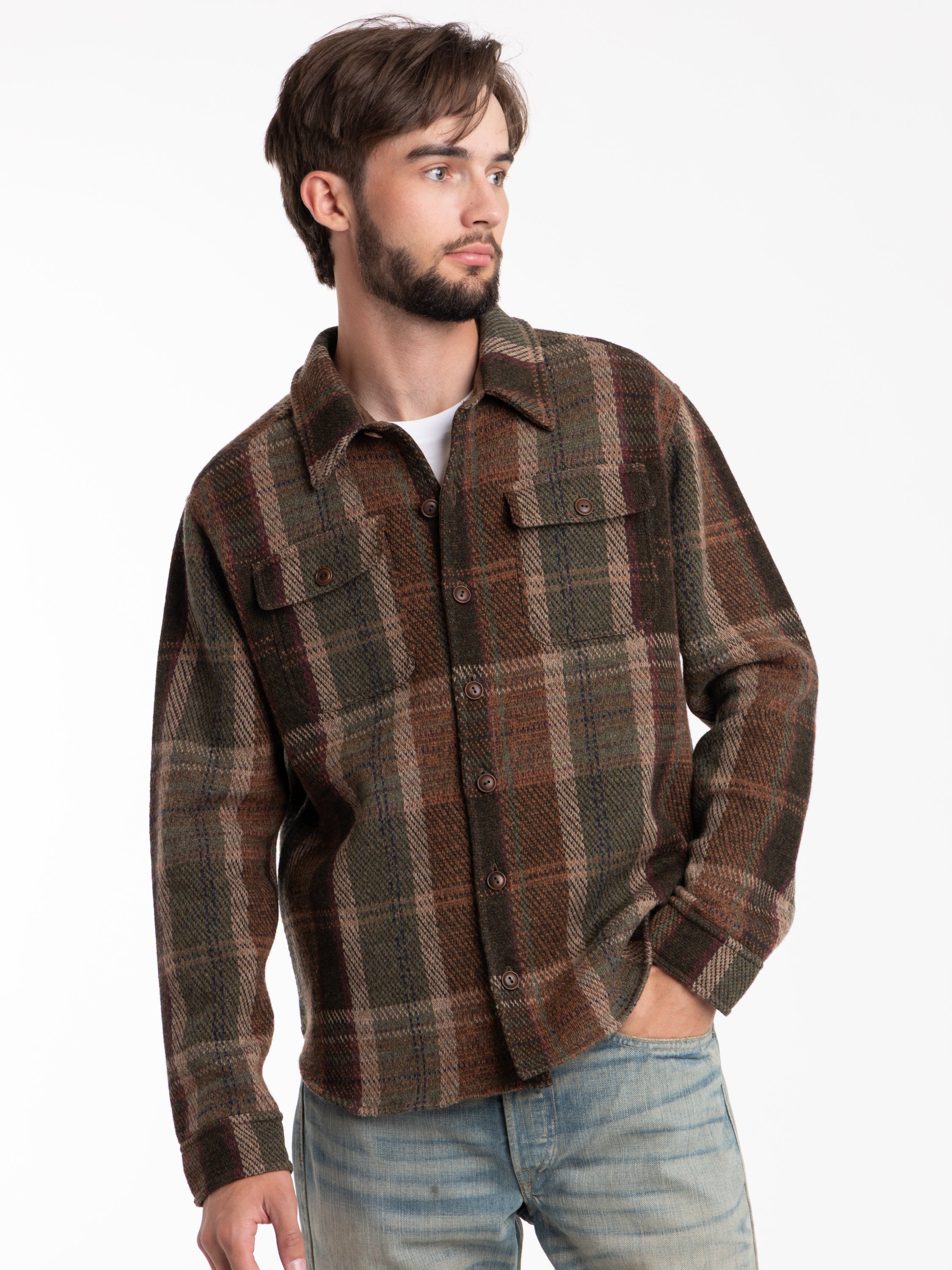 ロンハーマン　RHC　cashmere flannel shirt 定価以下 RHC 別注 Heavy Flannel Cheked Shirt L - メルカリ