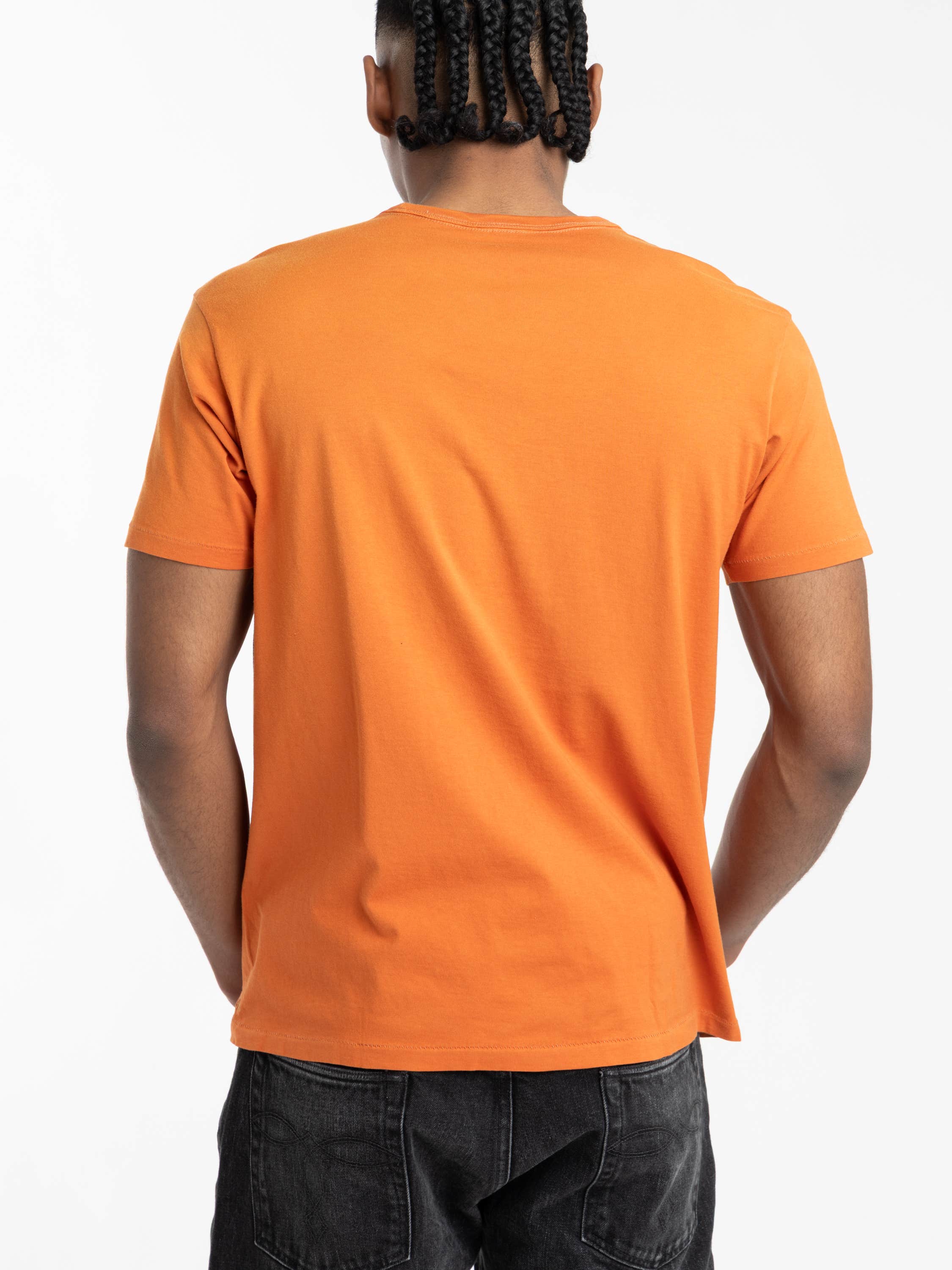 Orange Garment-Dyed Crewneck T-Shirt