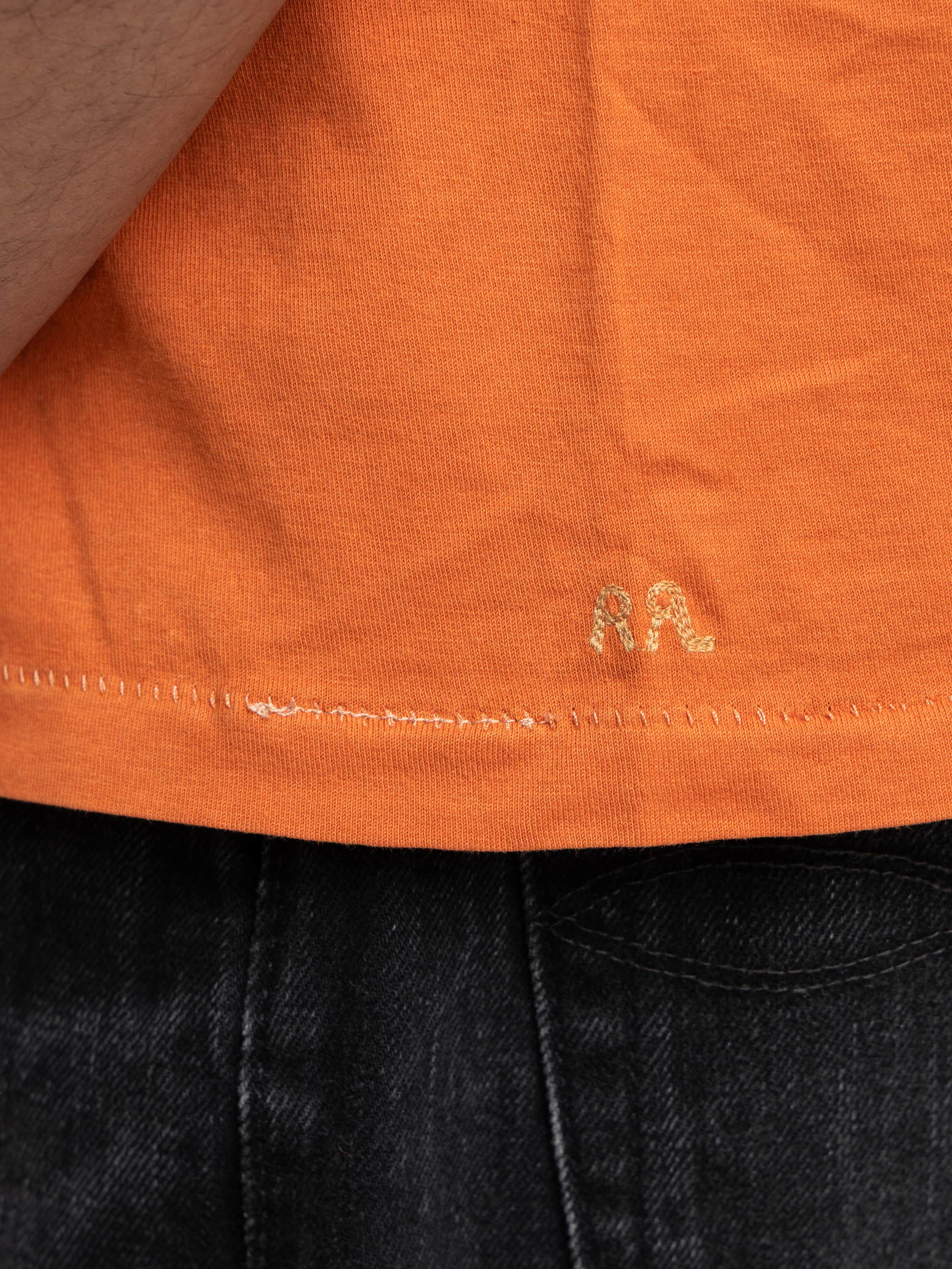 Orange Garment-Dyed Crewneck T-Shirt