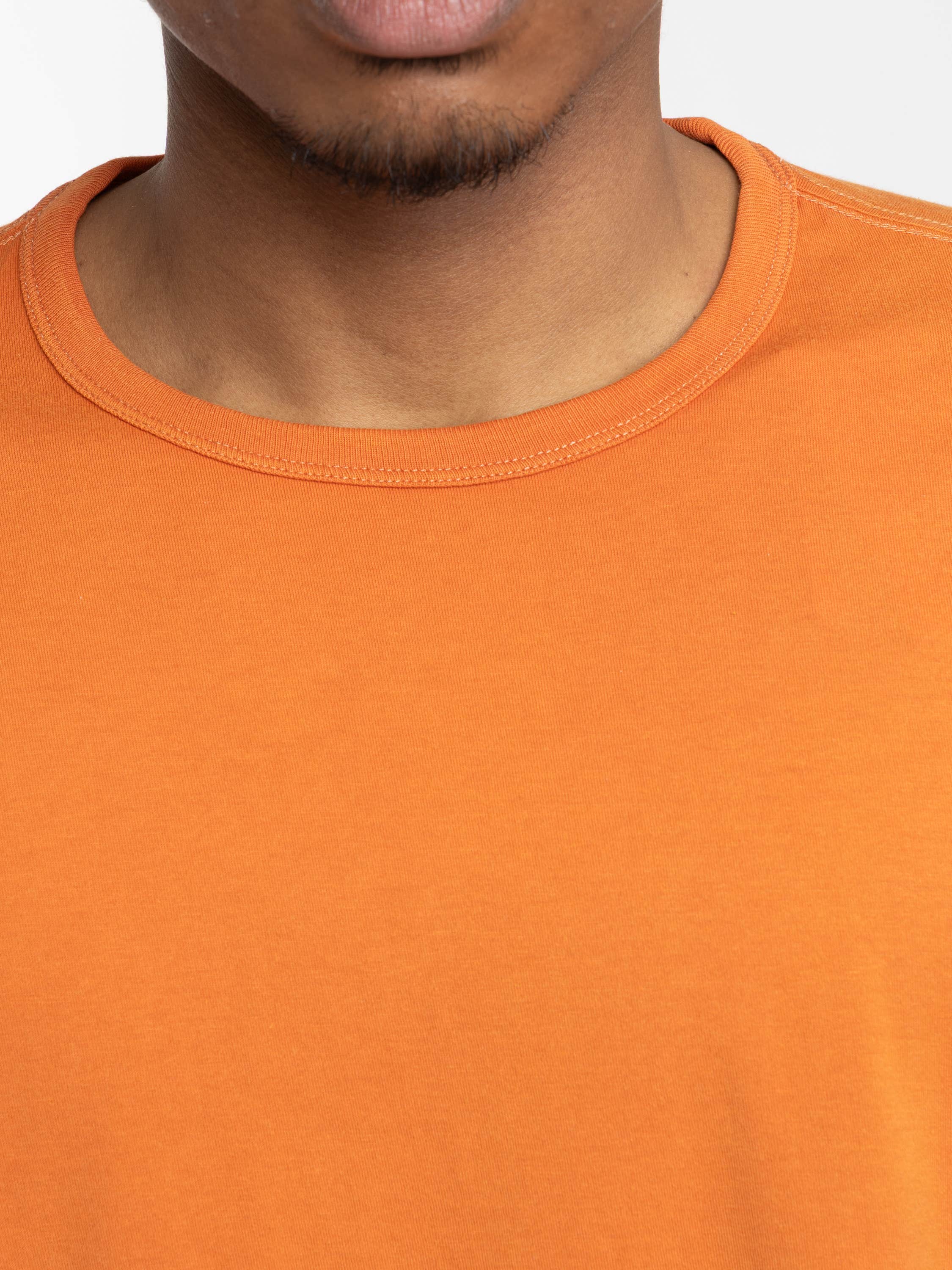 Orange Garment-Dyed Crewneck T-Shirt