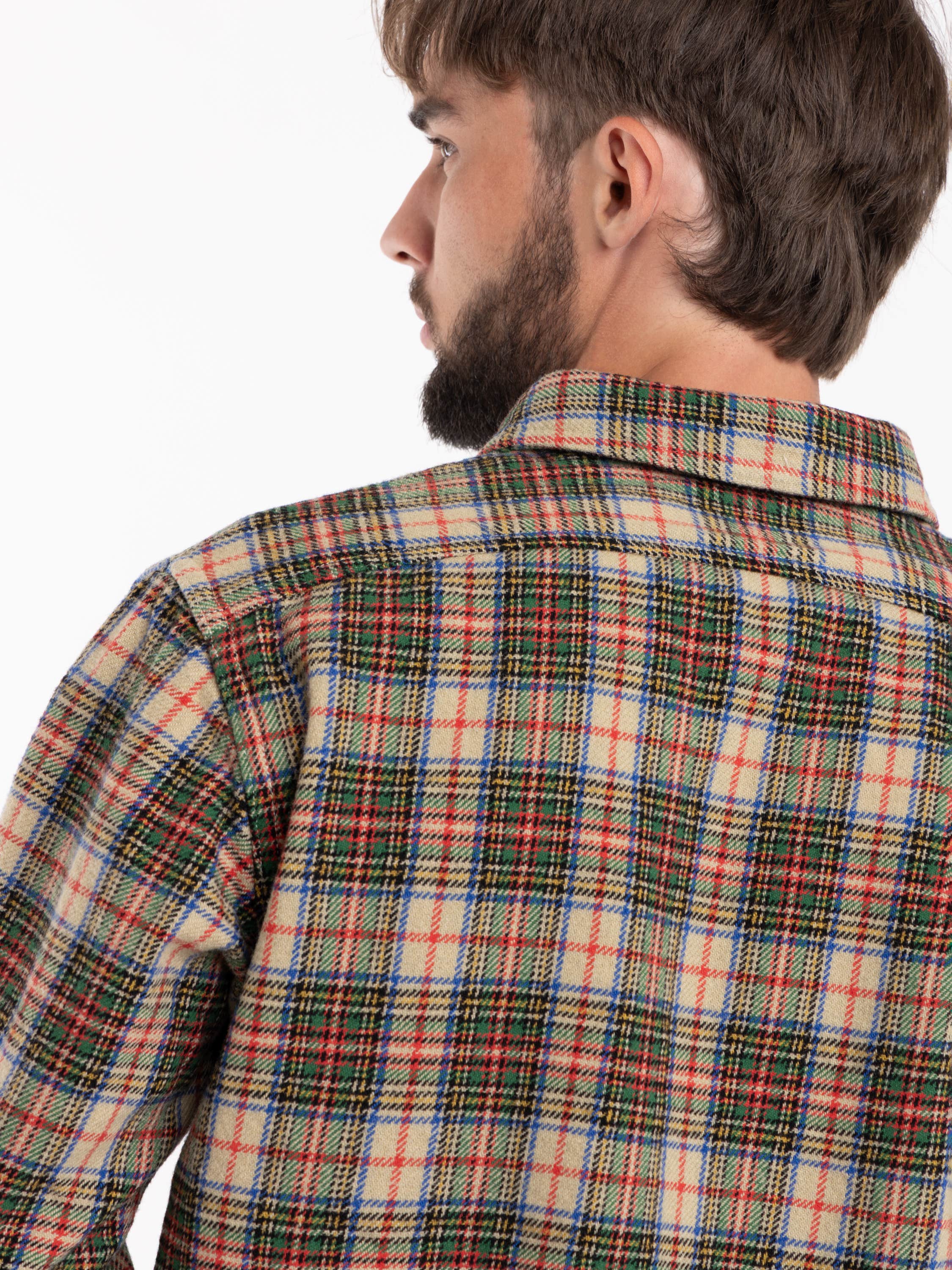Plaid Wool-Blend Twill Workshirt