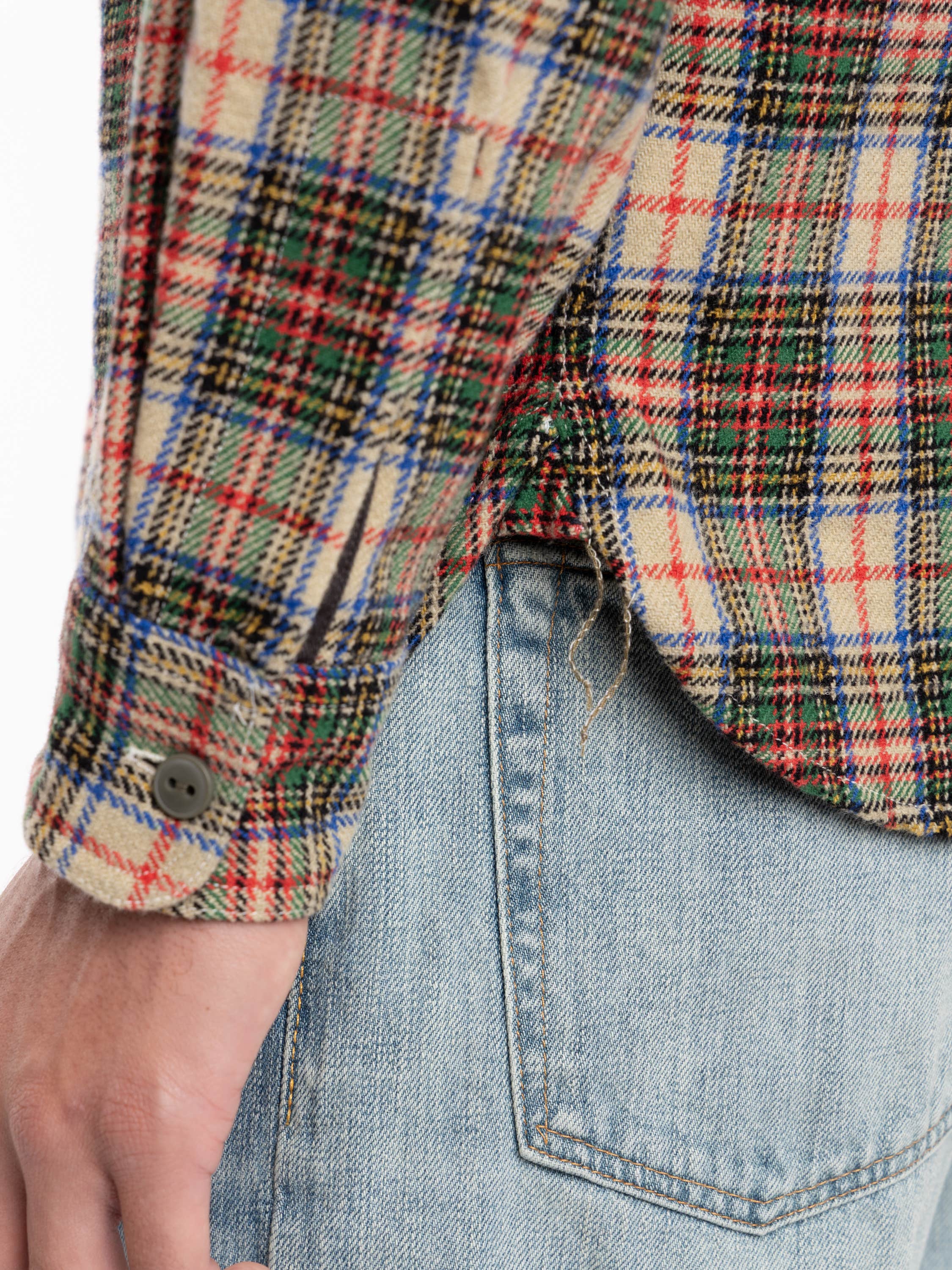 Plaid Wool-Blend Twill Workshirt