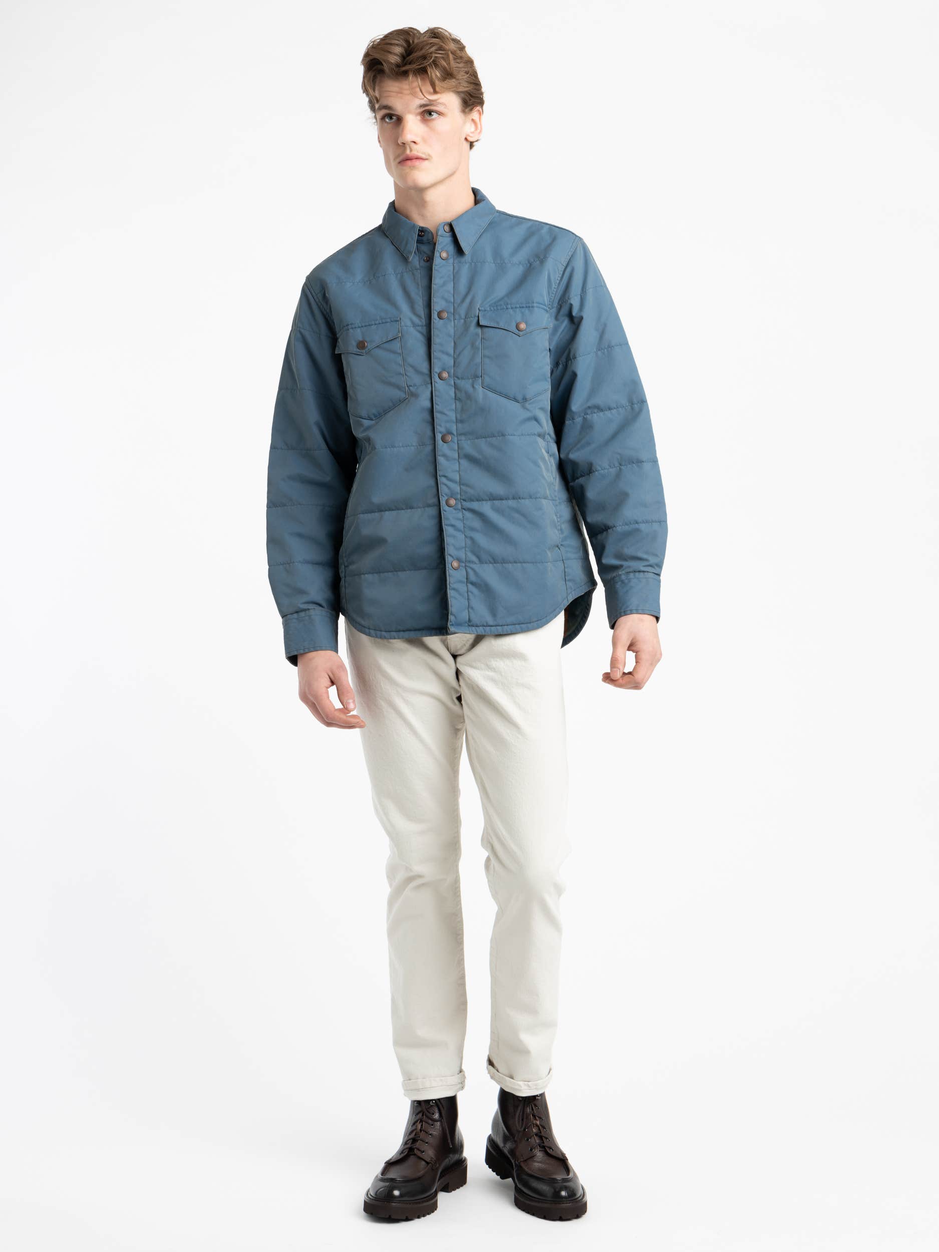 Quilted Twill Western Overshirt