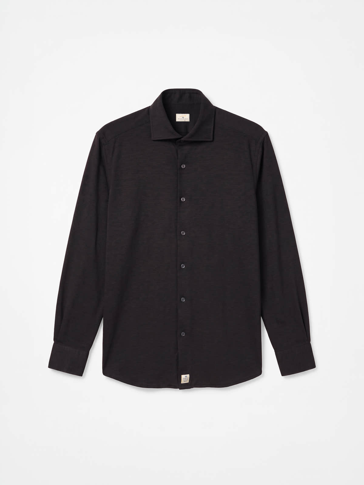 Black Cotton & Lyocell Jersey Shirt