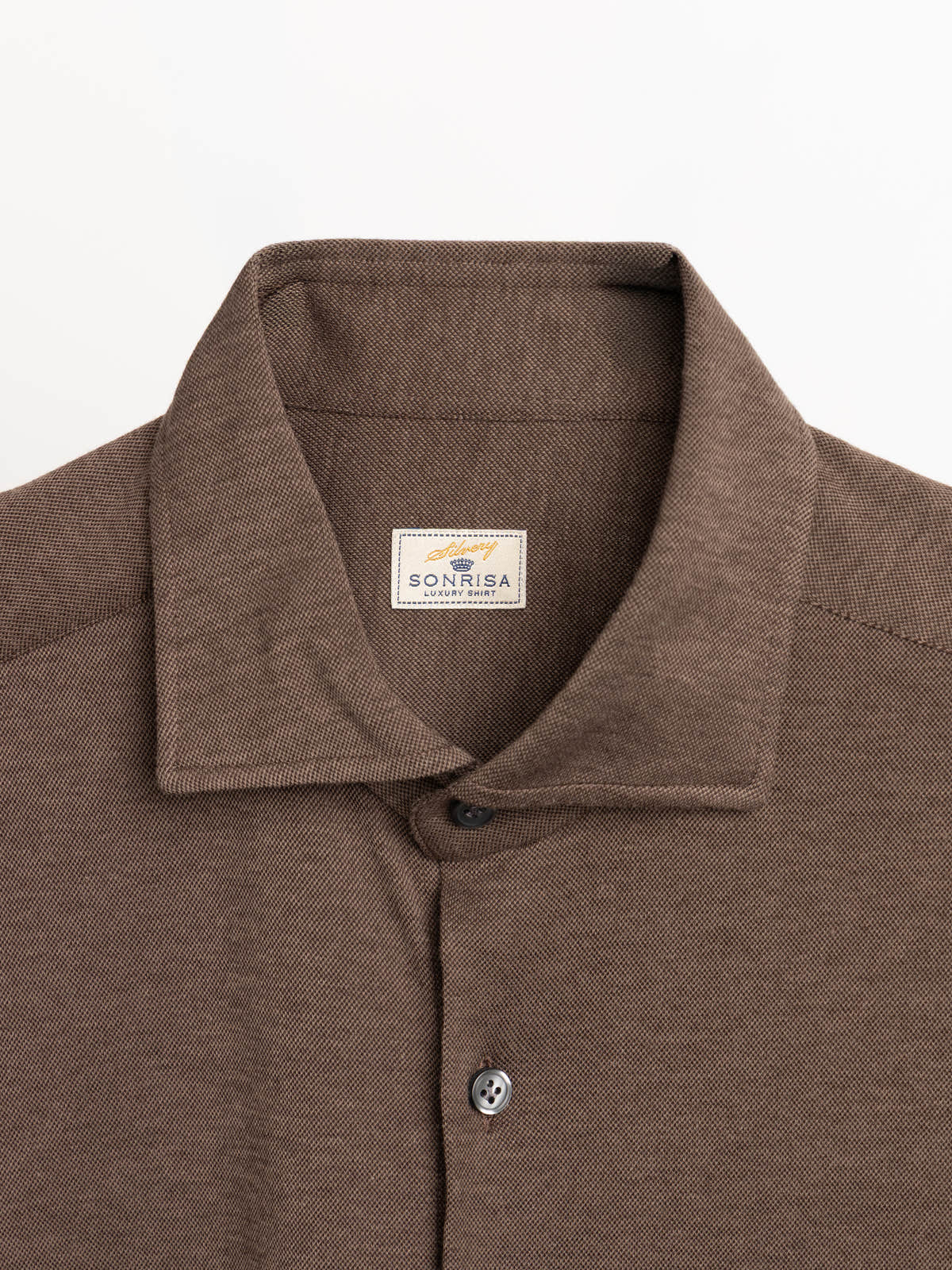 Brown Cotton & Lyocell Jersey Shirt