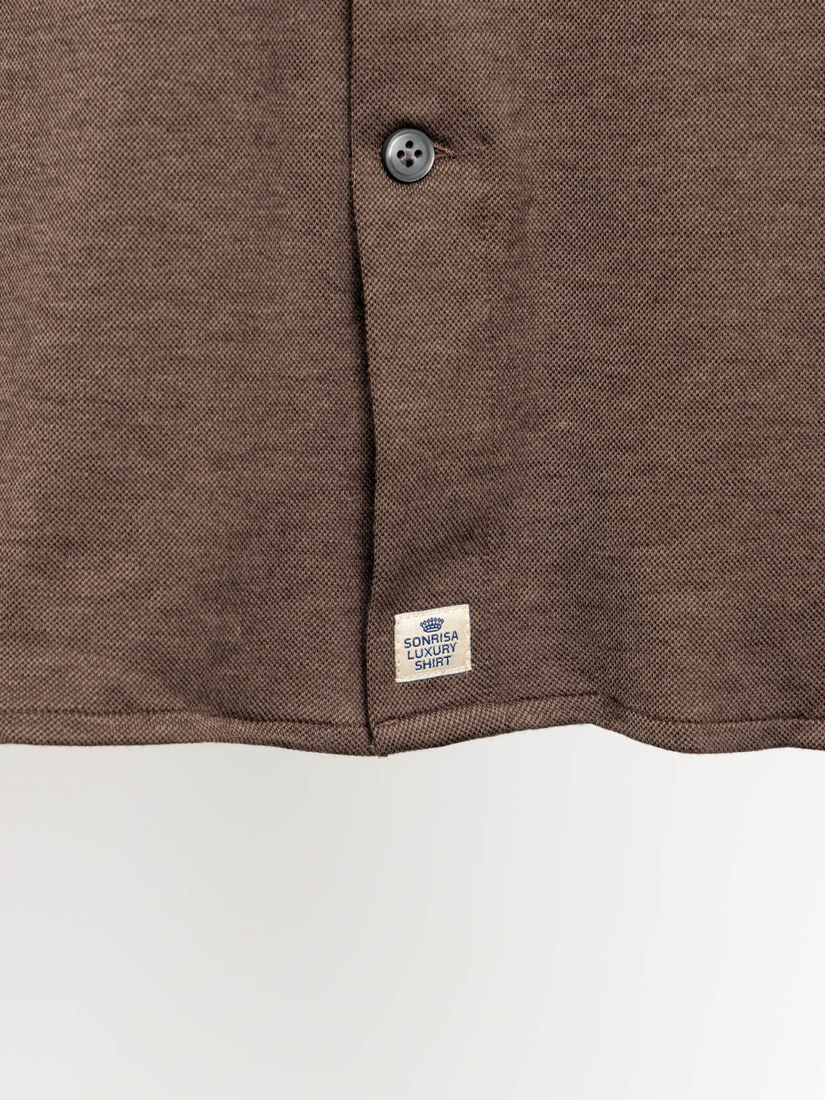Brown Cotton & Lyocell Jersey Shirt