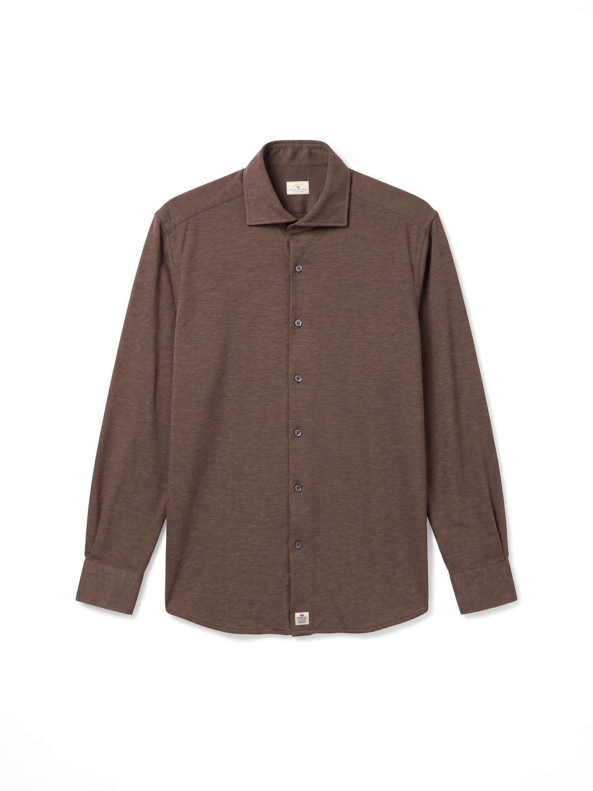Brown Cotton & Lyocell Jersey Shirt