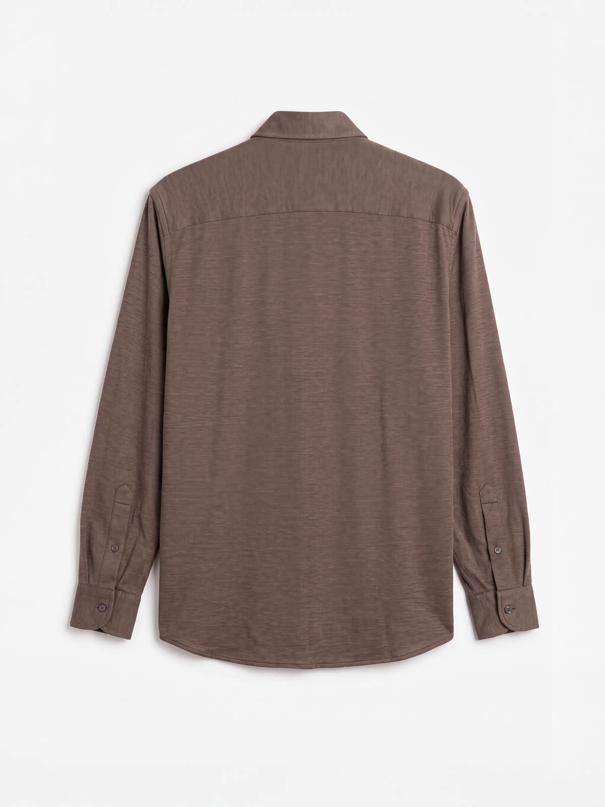 Brown Cotton & Lyocell Jersey Shirt