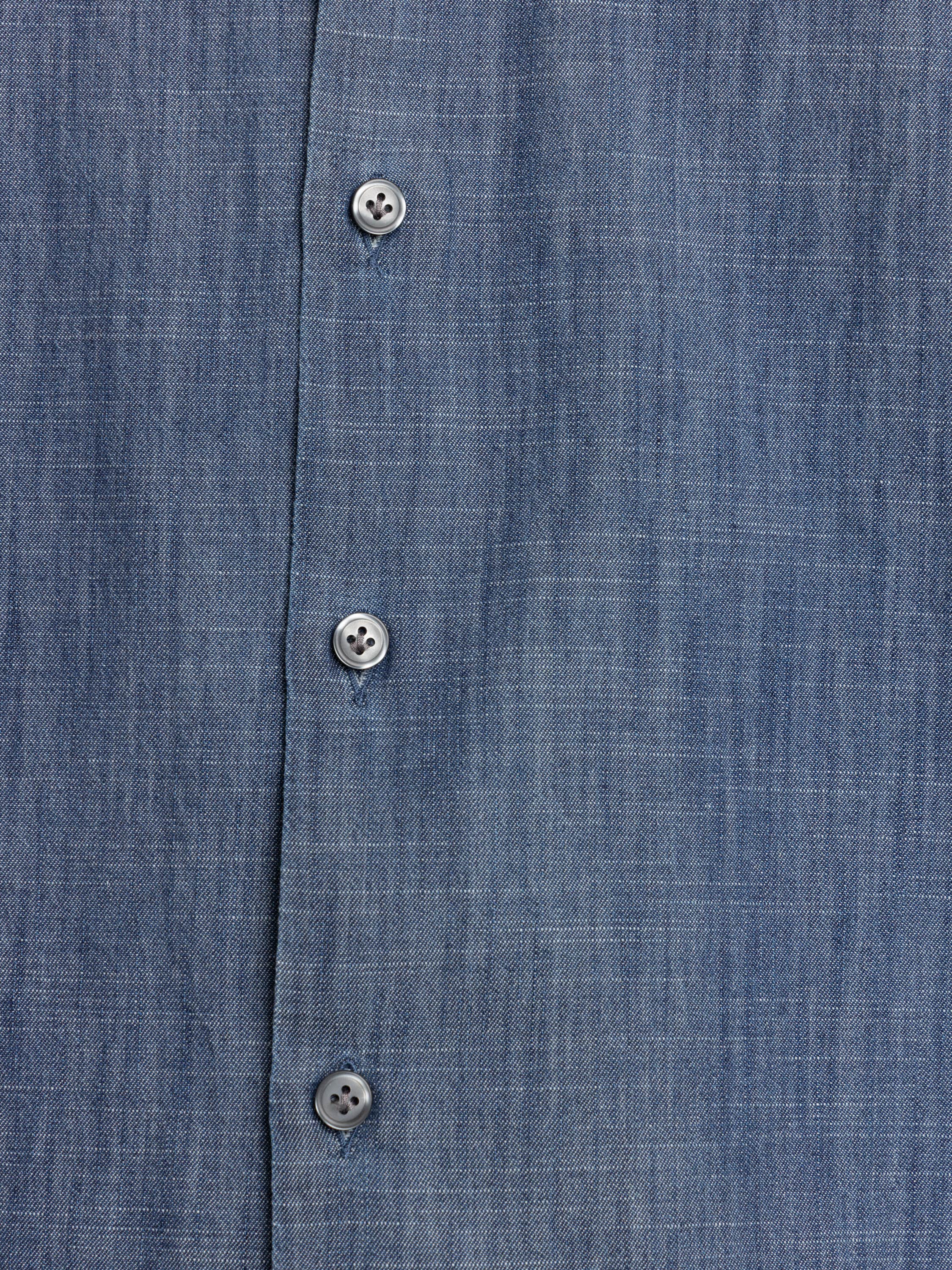 Denim Shirt Shark Collar Navy