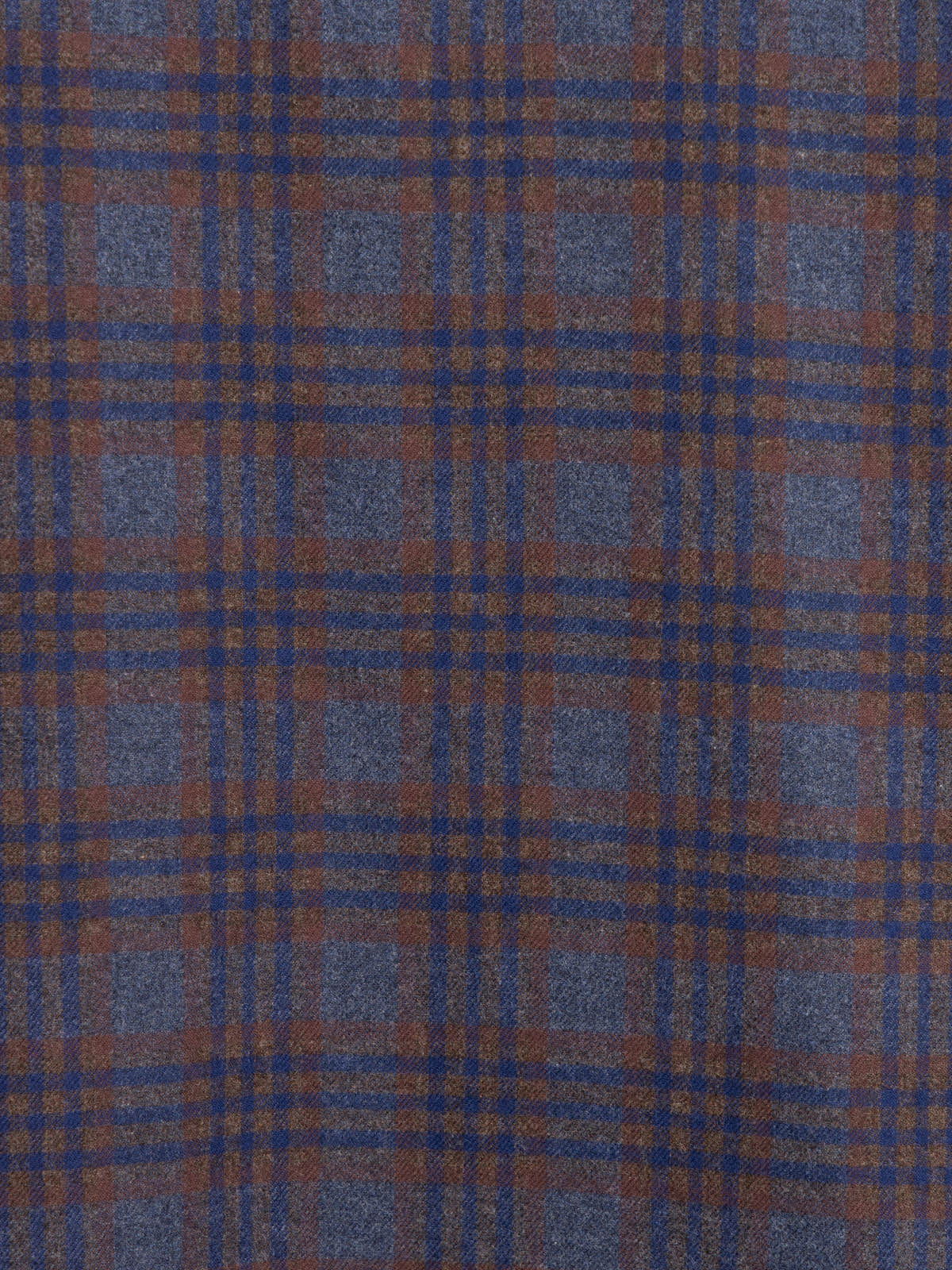 Navy and Brown Plaid Cotton Shirt