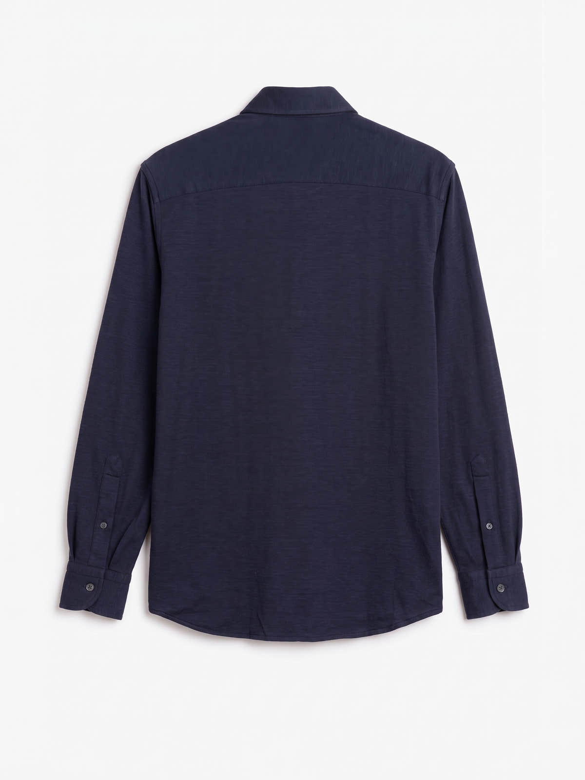 Navy Cotton & Lyocell Jersey Shirt