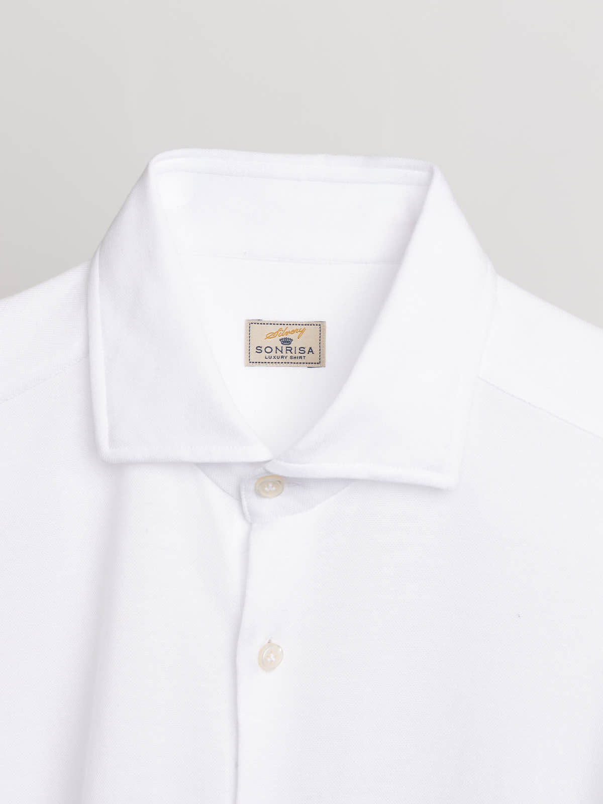 White Cotton & Lyocell Jersey Shirt
