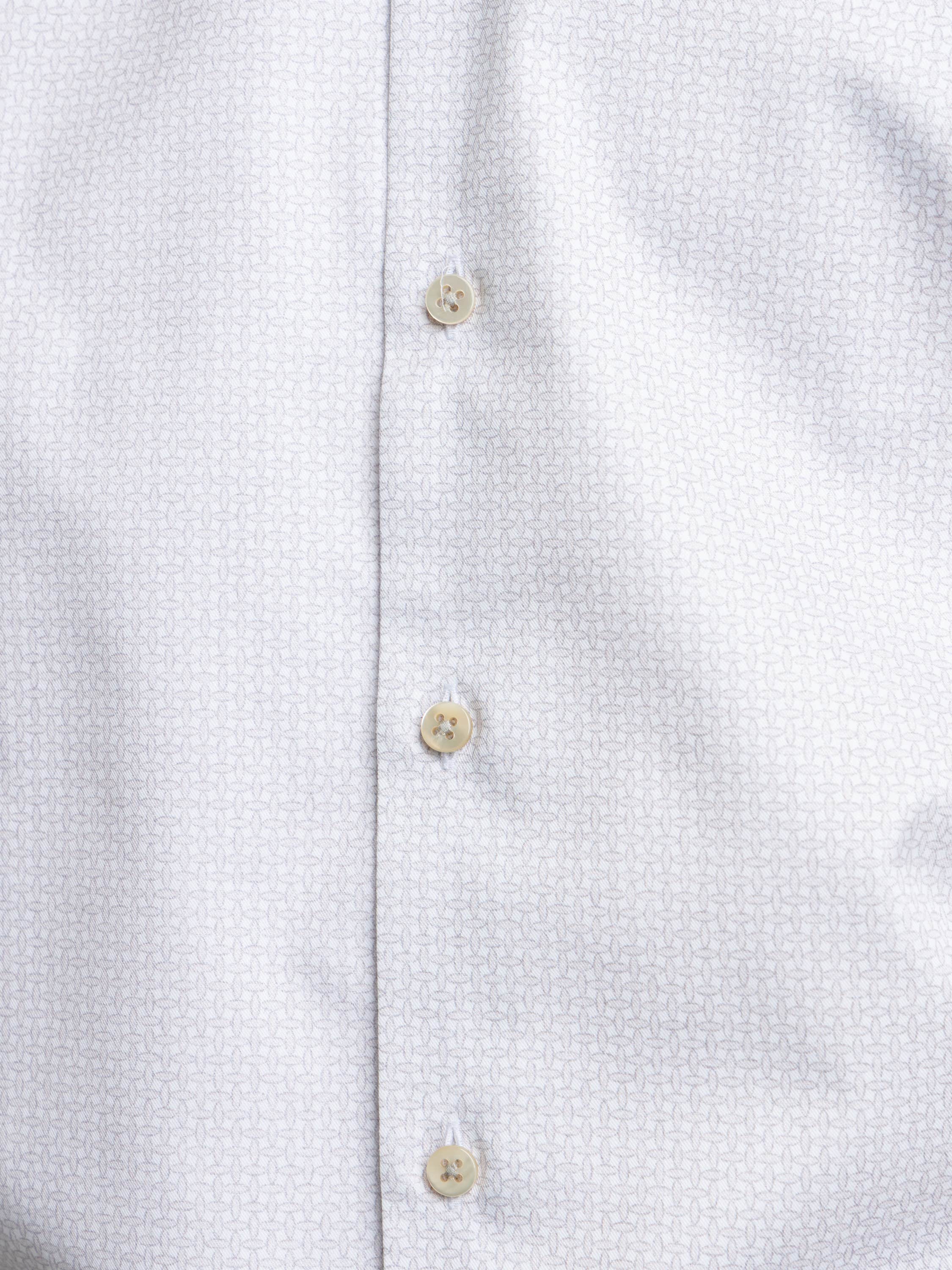 Light Blue Slimline Patterned Twill Shirt