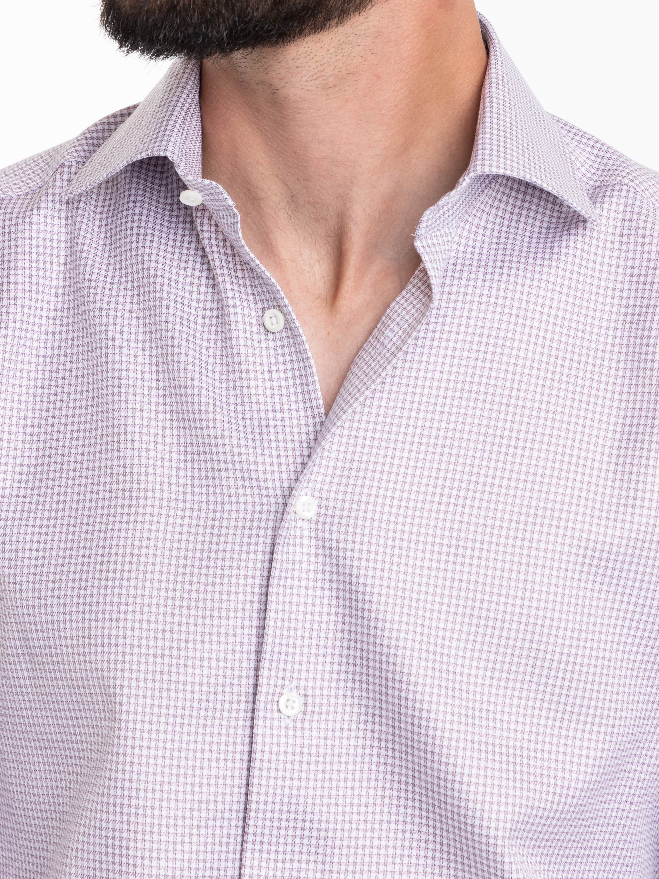 Red Check Slimline Dress Shirt