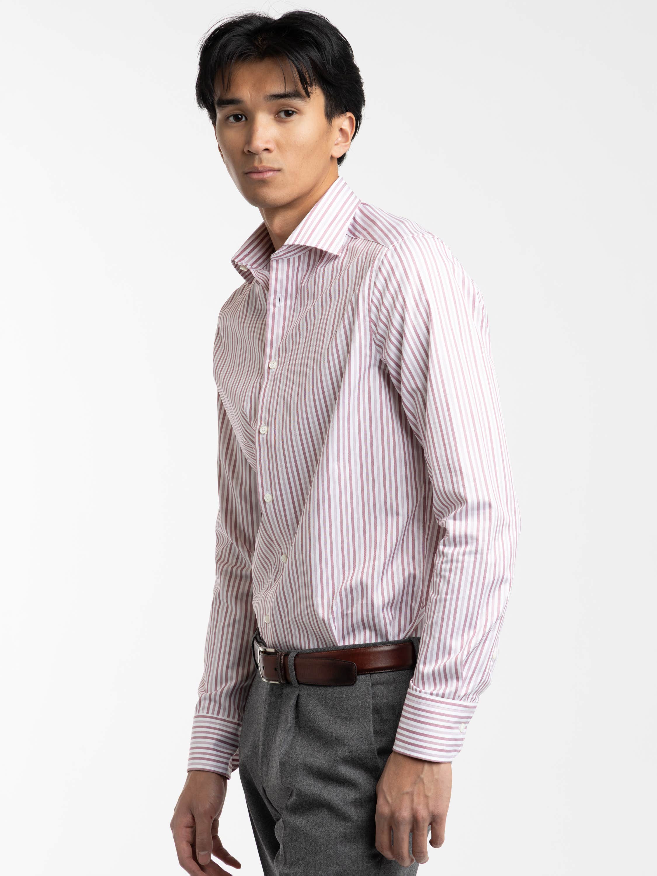 Red Stripe Slimline Dress Shirt