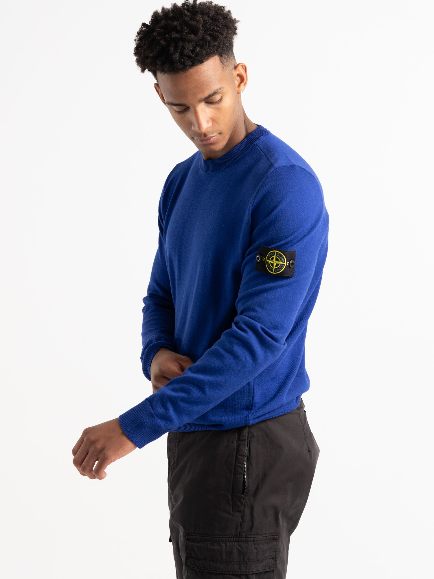 Blue Wool Crewneck Sweater – The Helm Clothing