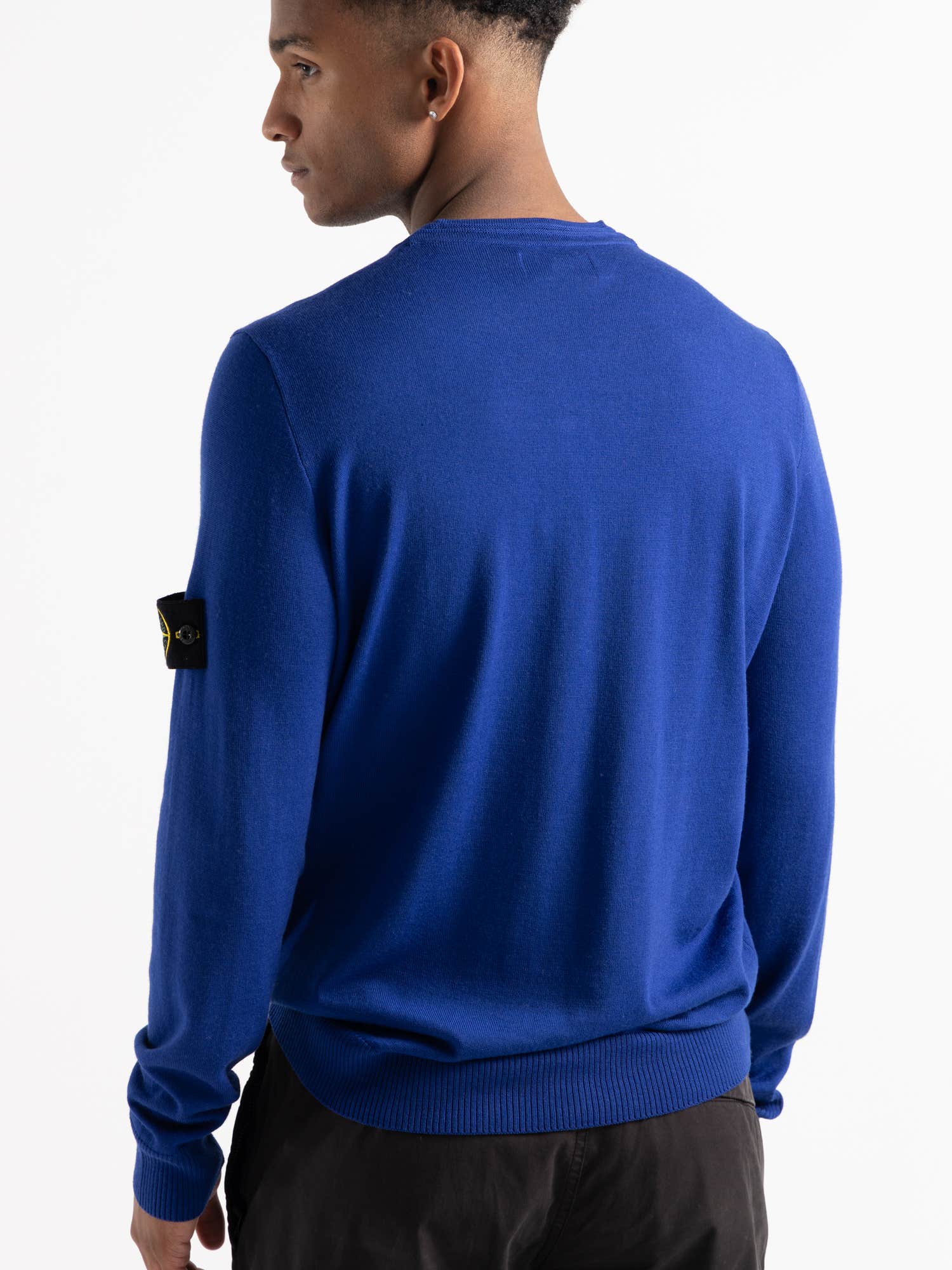 Blue Wool Crewneck Sweater