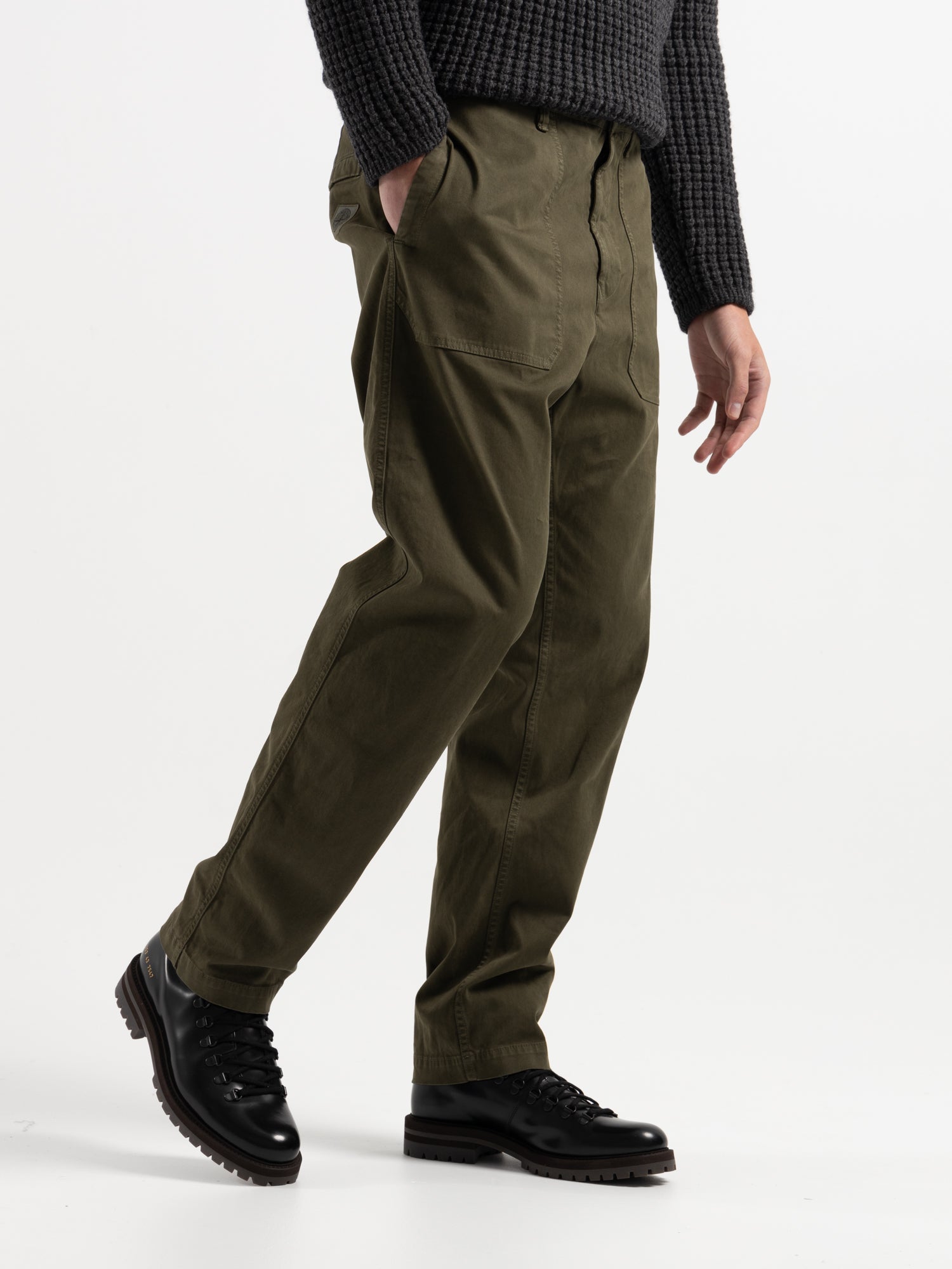 Olive green stretch discount pants