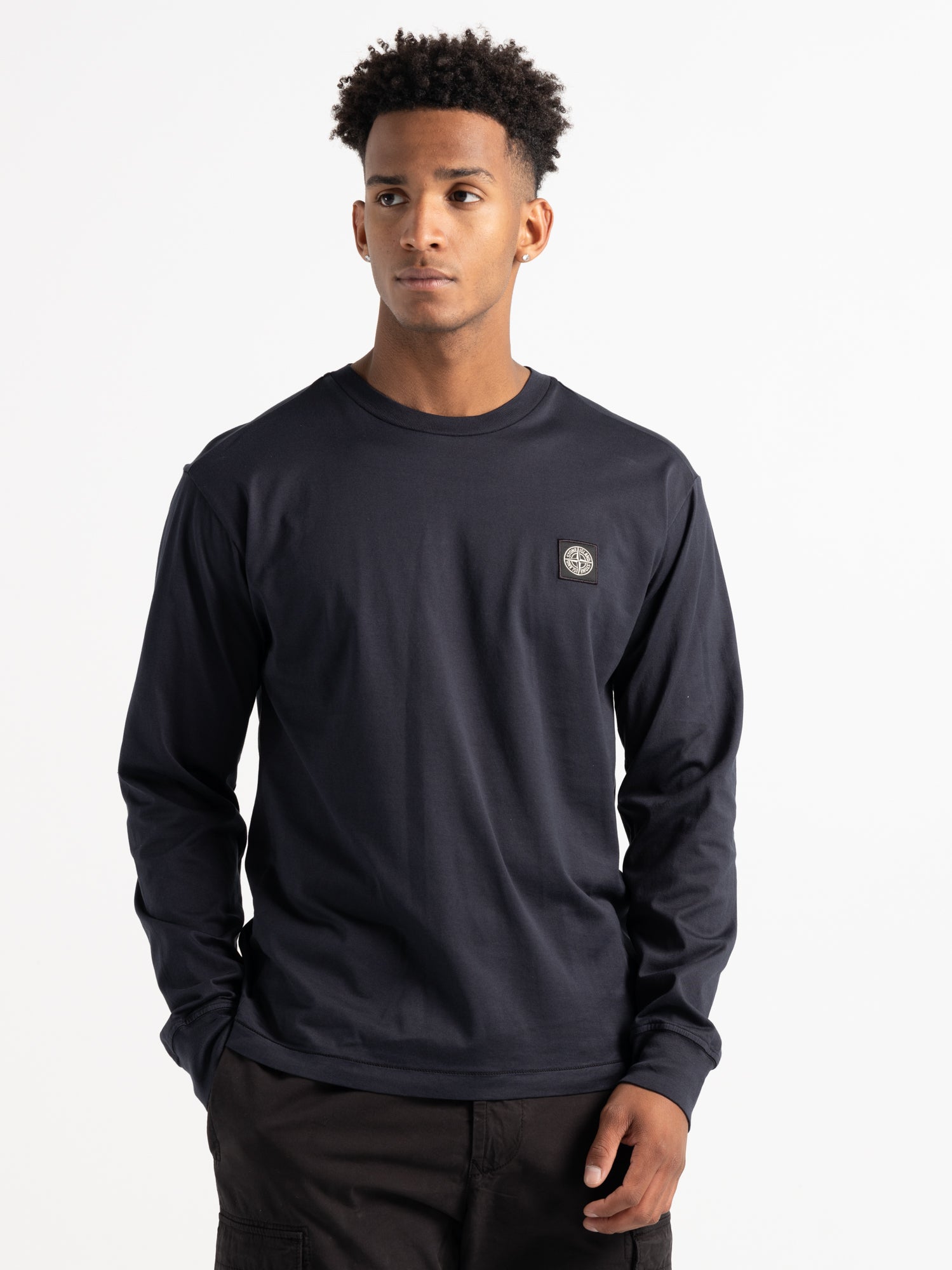 Stone island best sale black long sleeve