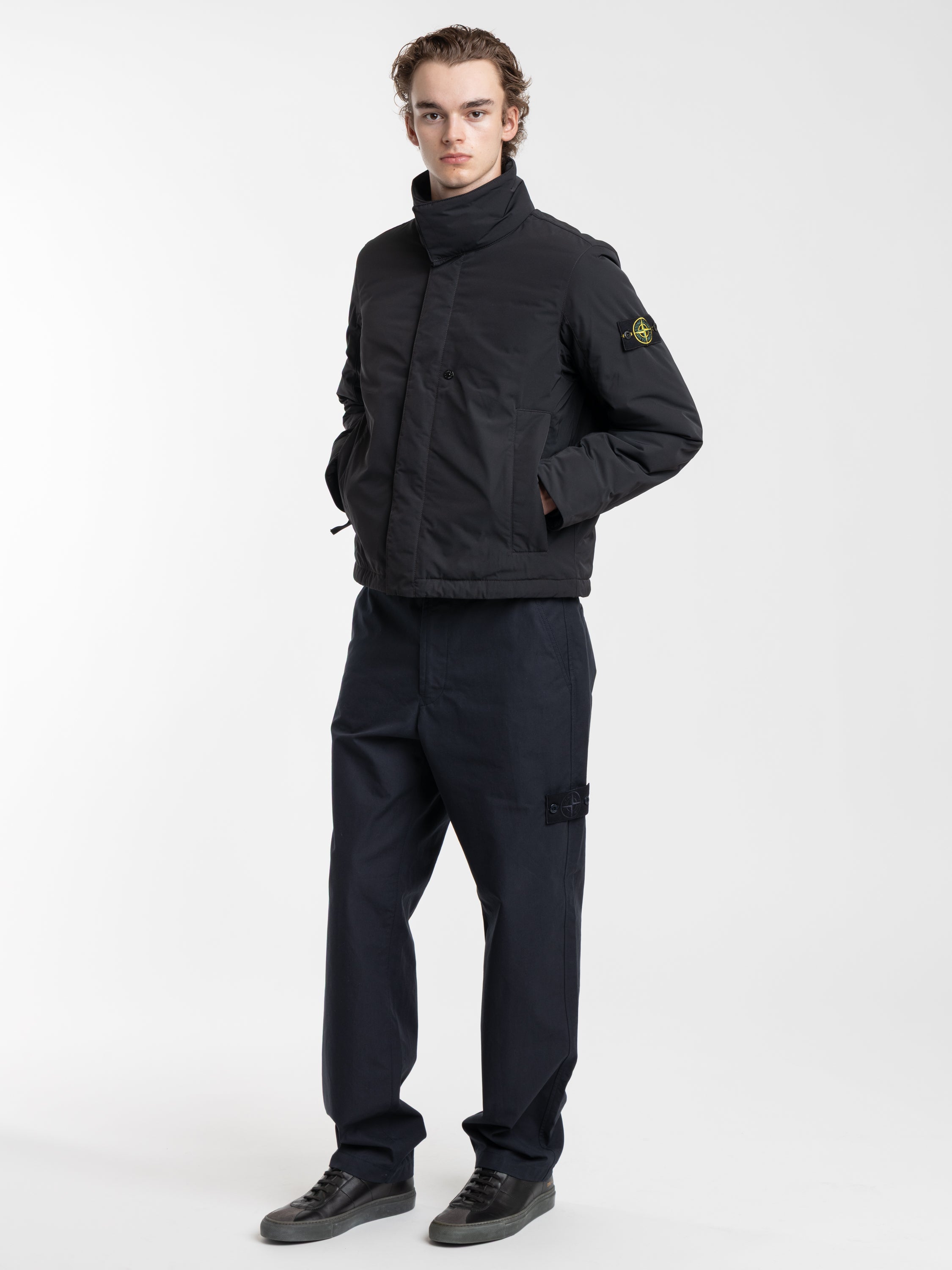 Black Micro Twill Padded Hooded Jacket – The Helm Clothing