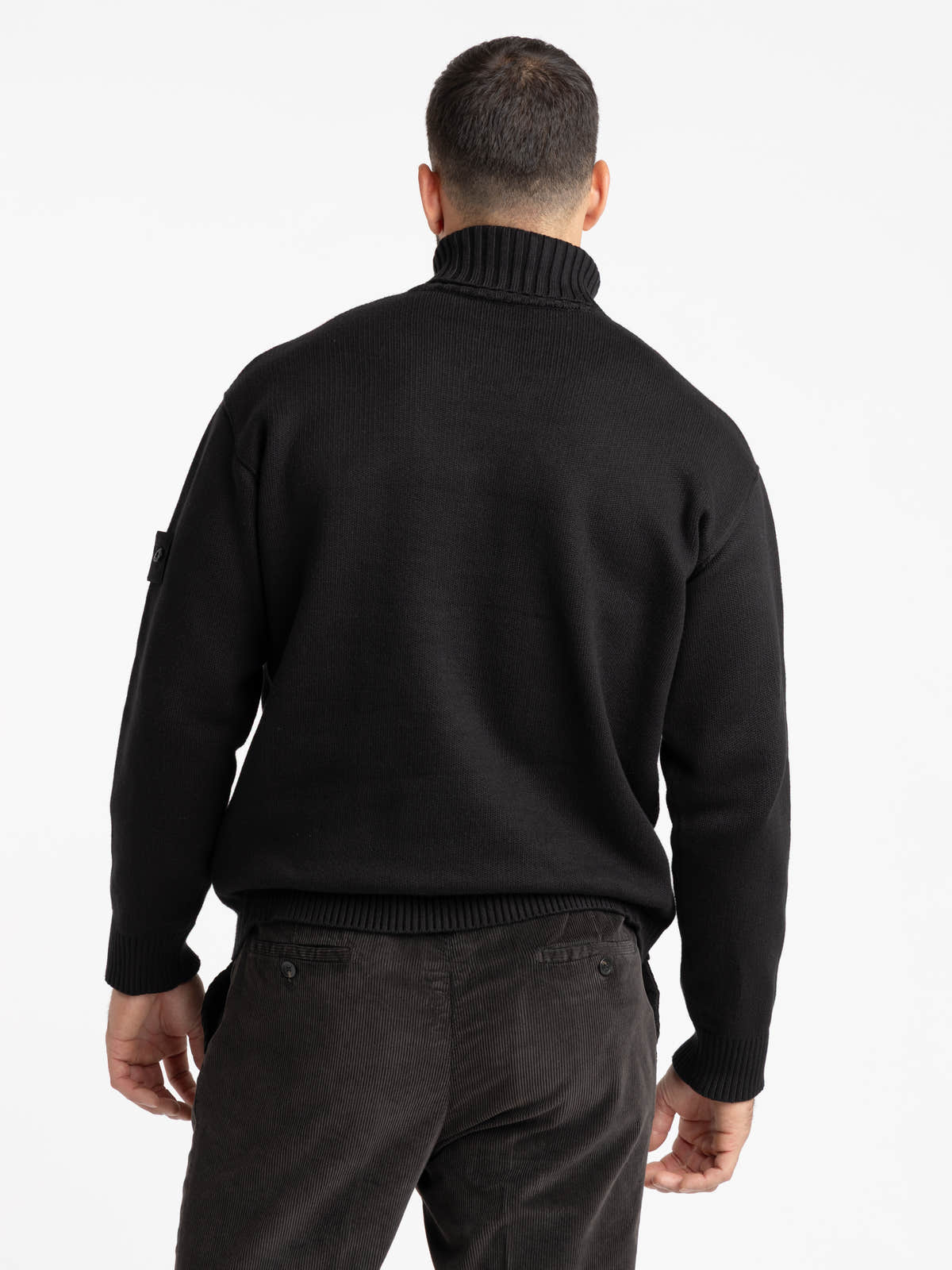 Black Cashmere Ghost Turtleneck Sweater