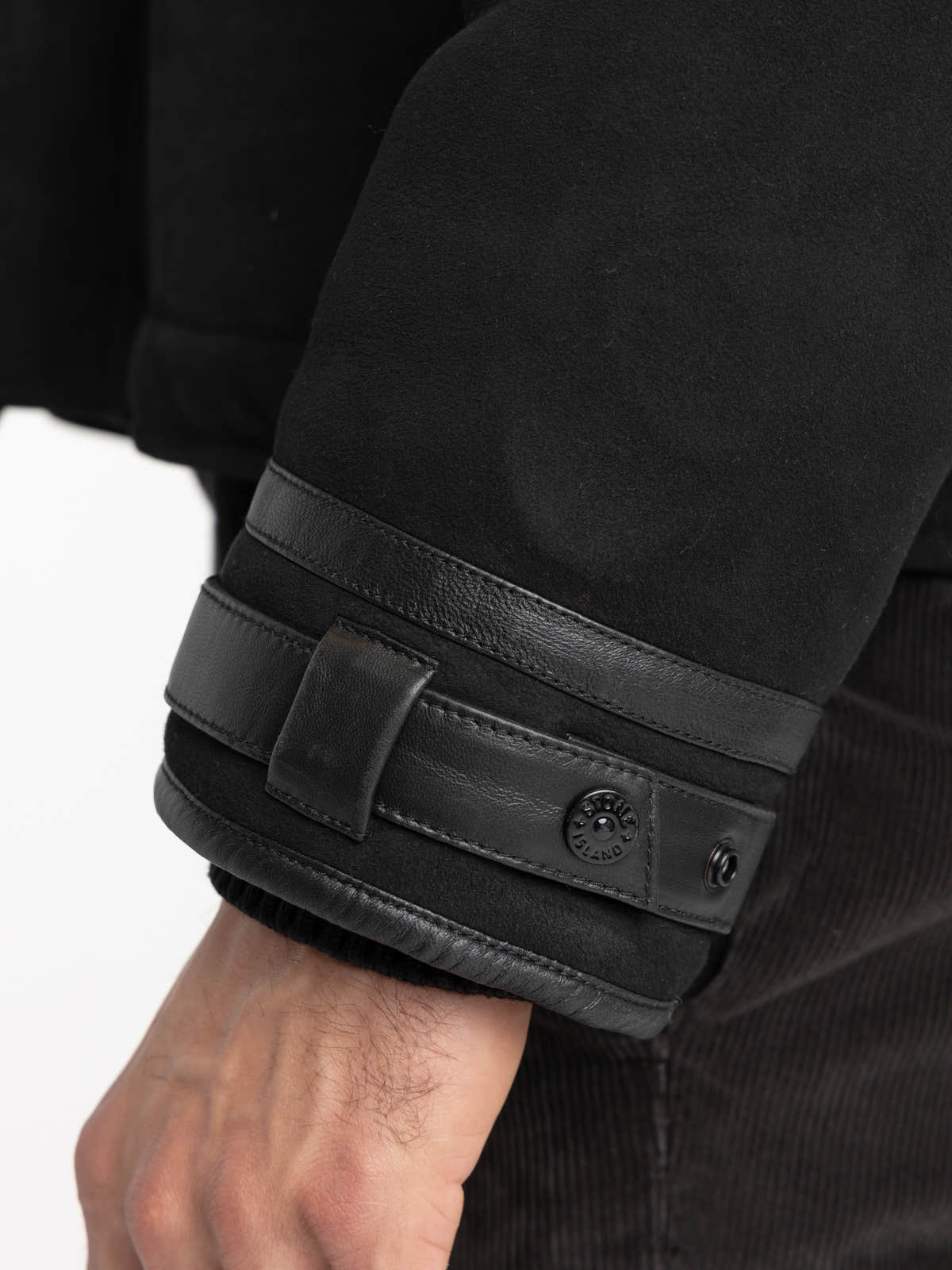 Black Ghost Suede Shearling Jacket