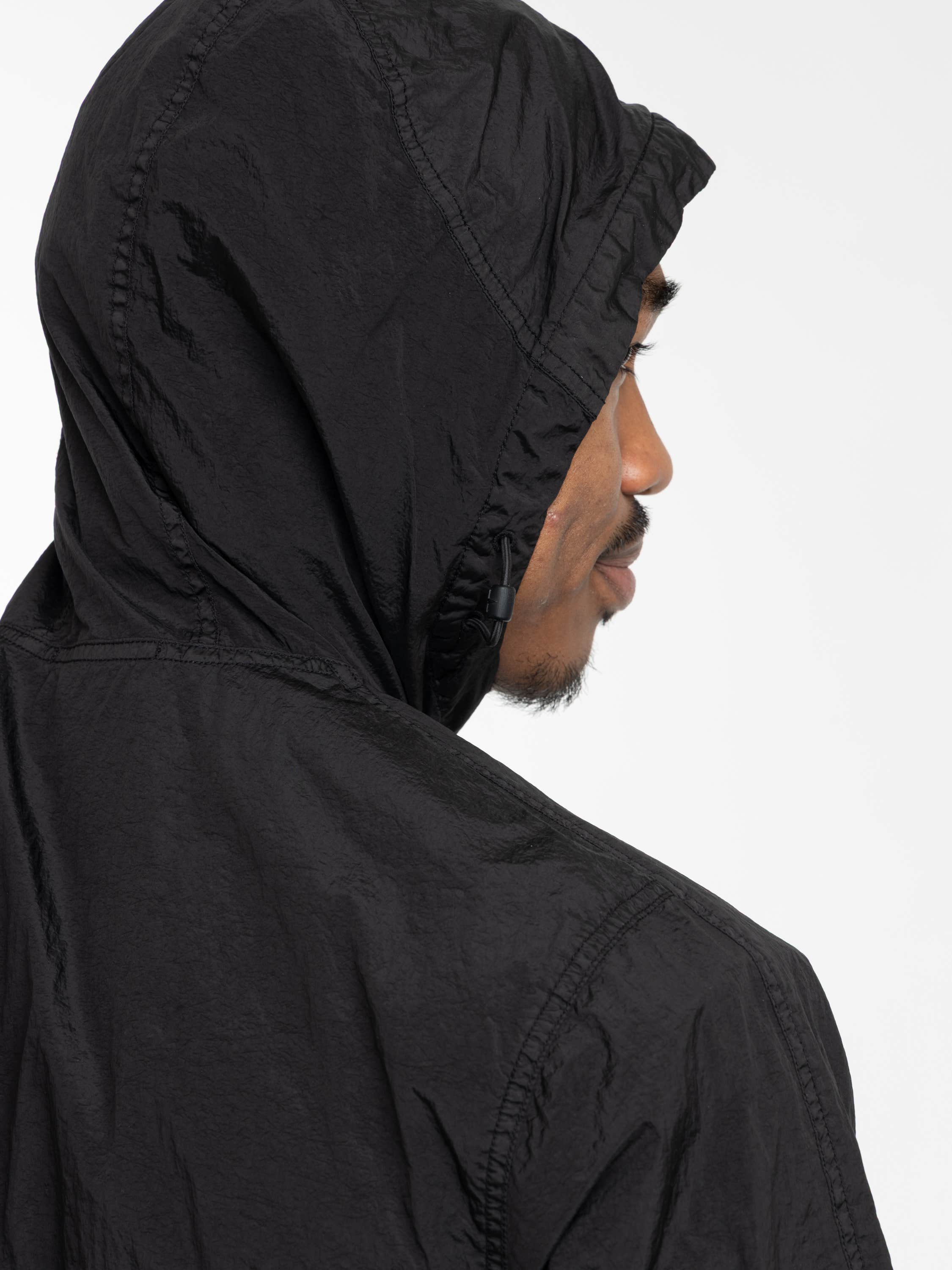 Black Nylon Metal Watro Jacket