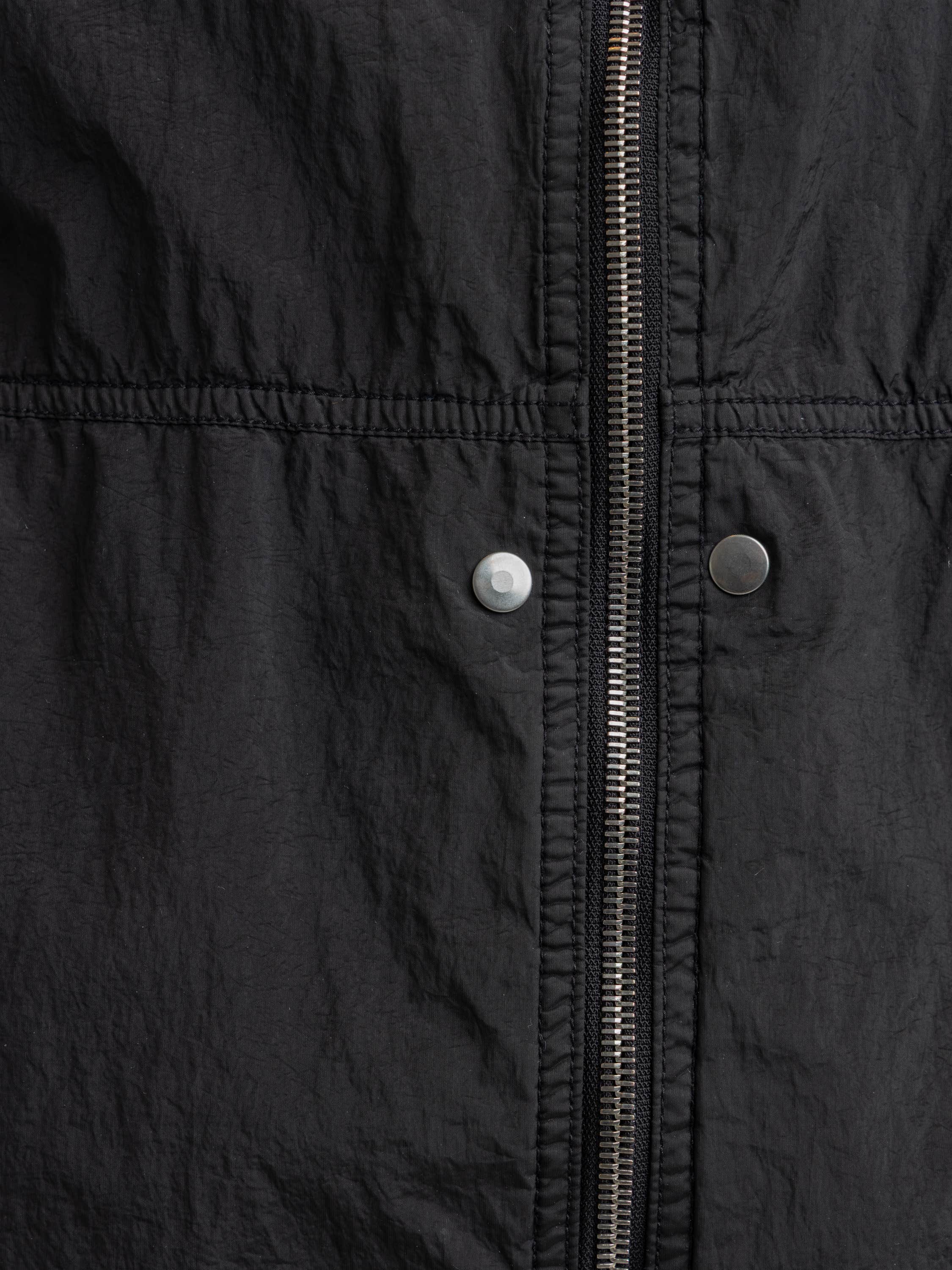Black Nylon Metal Watro Jacket