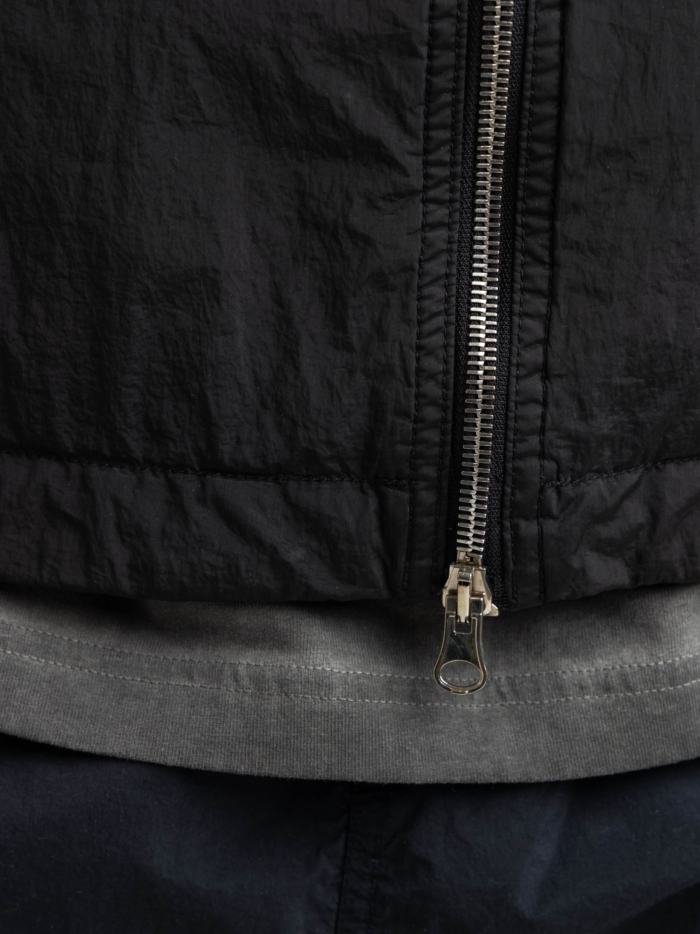 Black Nylon Metal Watro Jacket