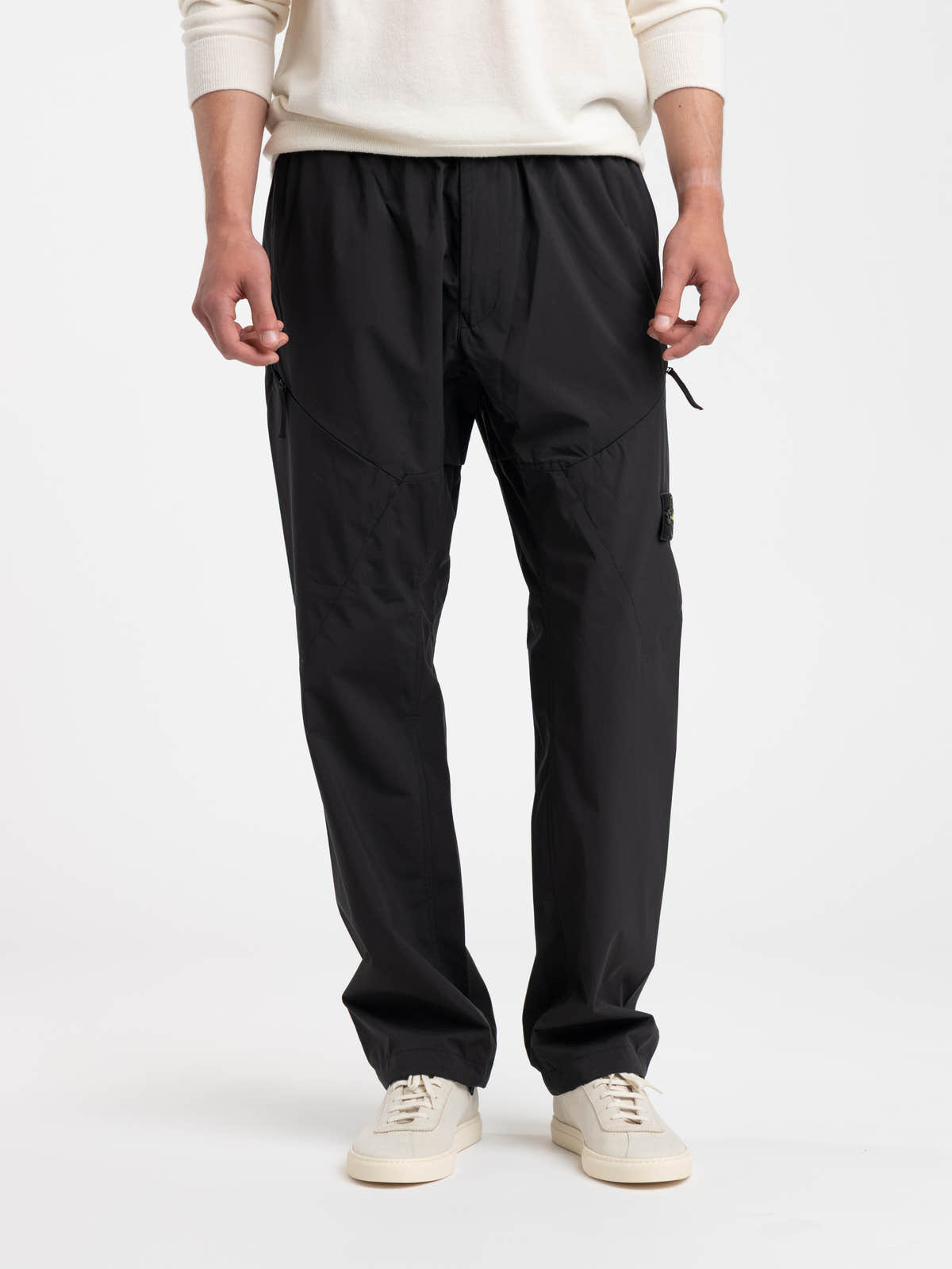 Black Organic Cotton Ripstop Cargo Pants