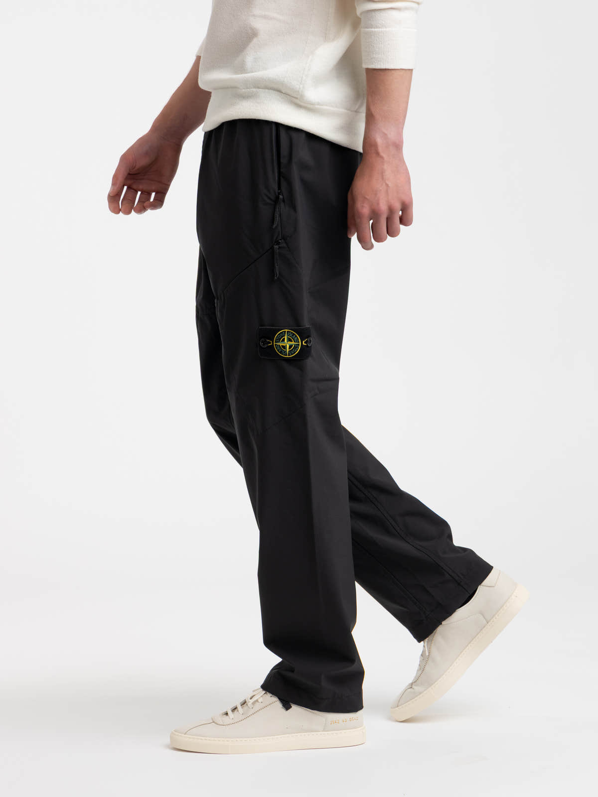 Black Organic Cotton Ripstop Cargo Pants