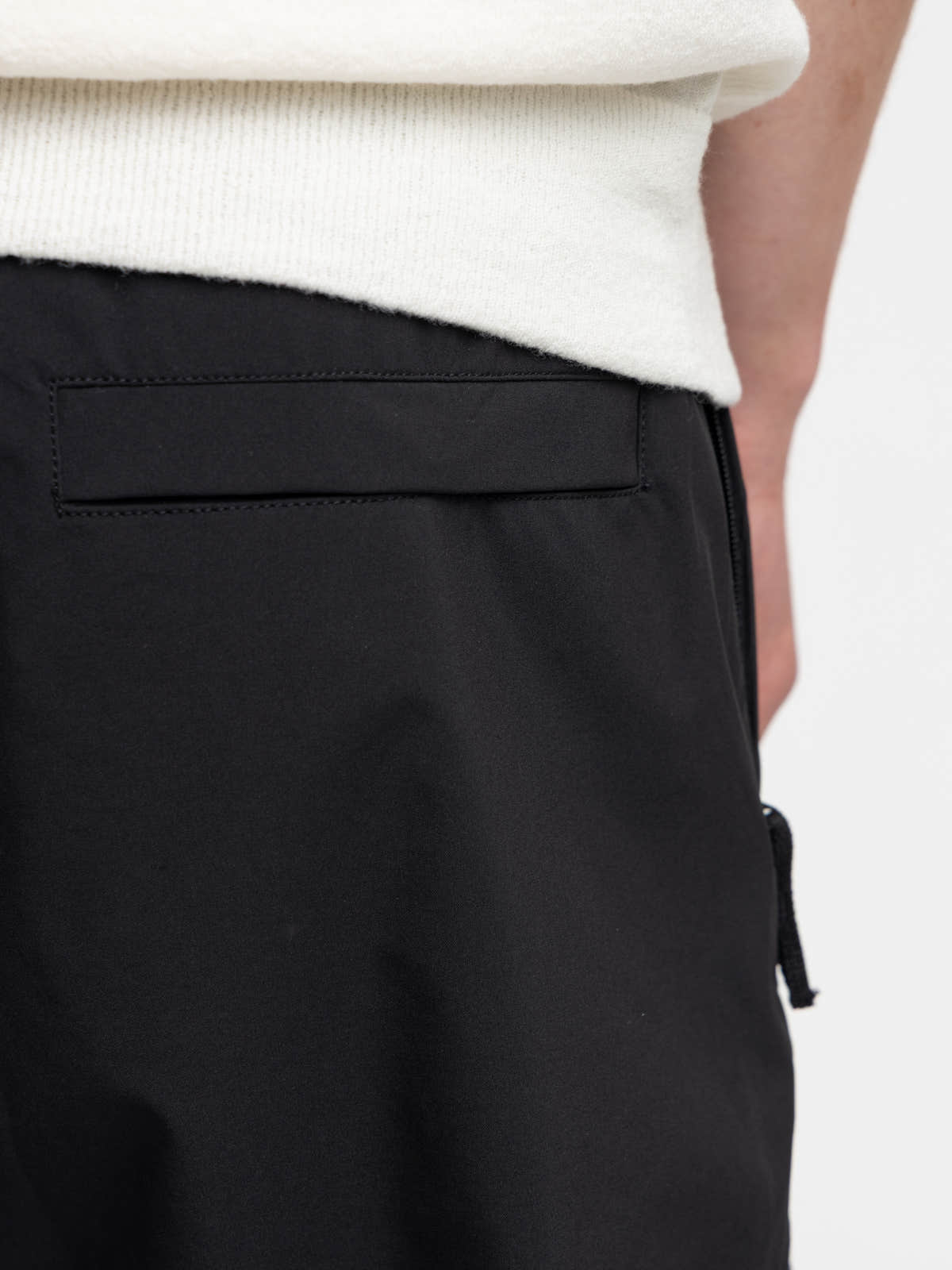 Black Organic Cotton Ripstop Cargo Pants