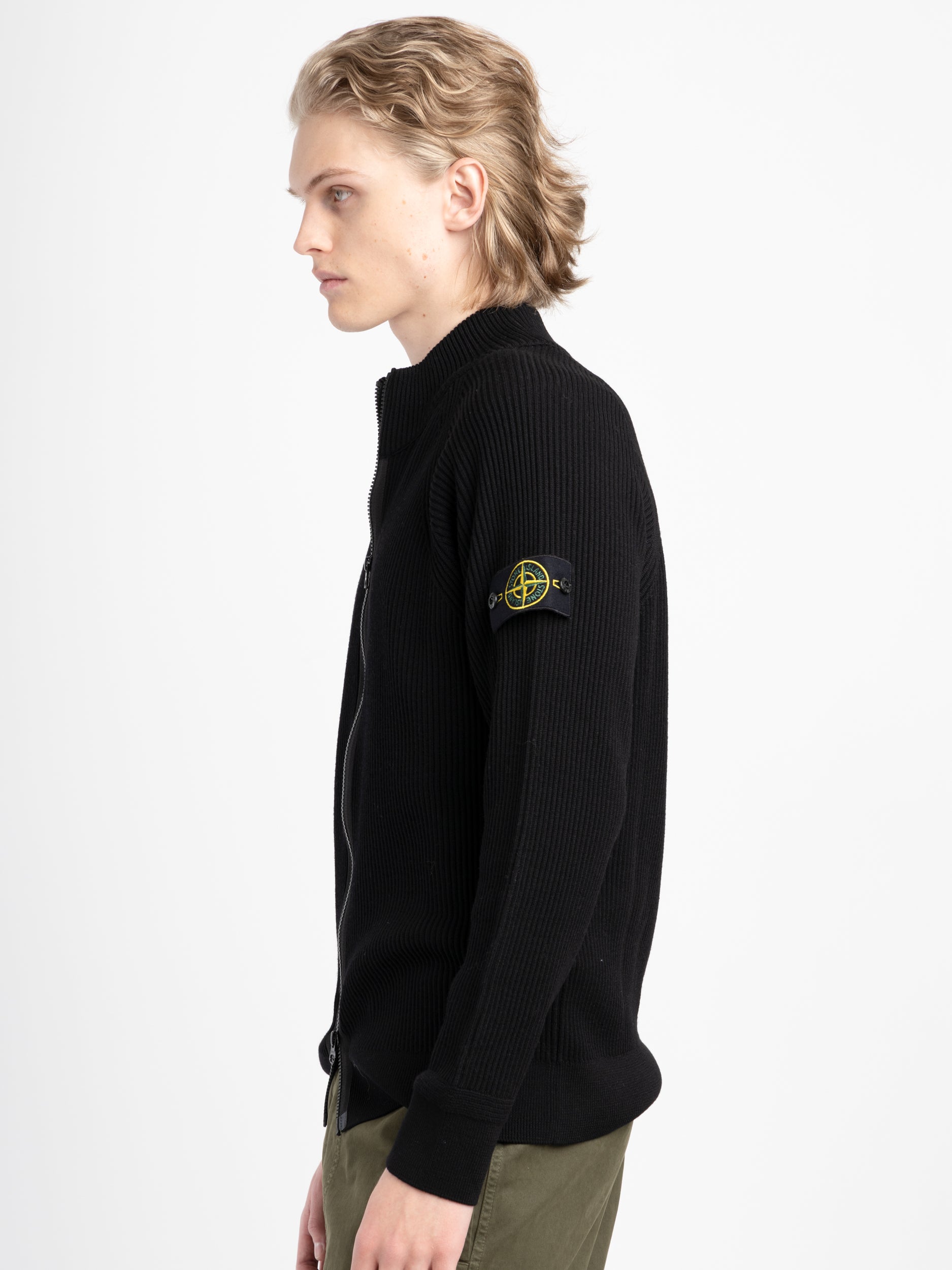 Black Two-Way Full Zipper Knit Jacket – The Helm Clothing