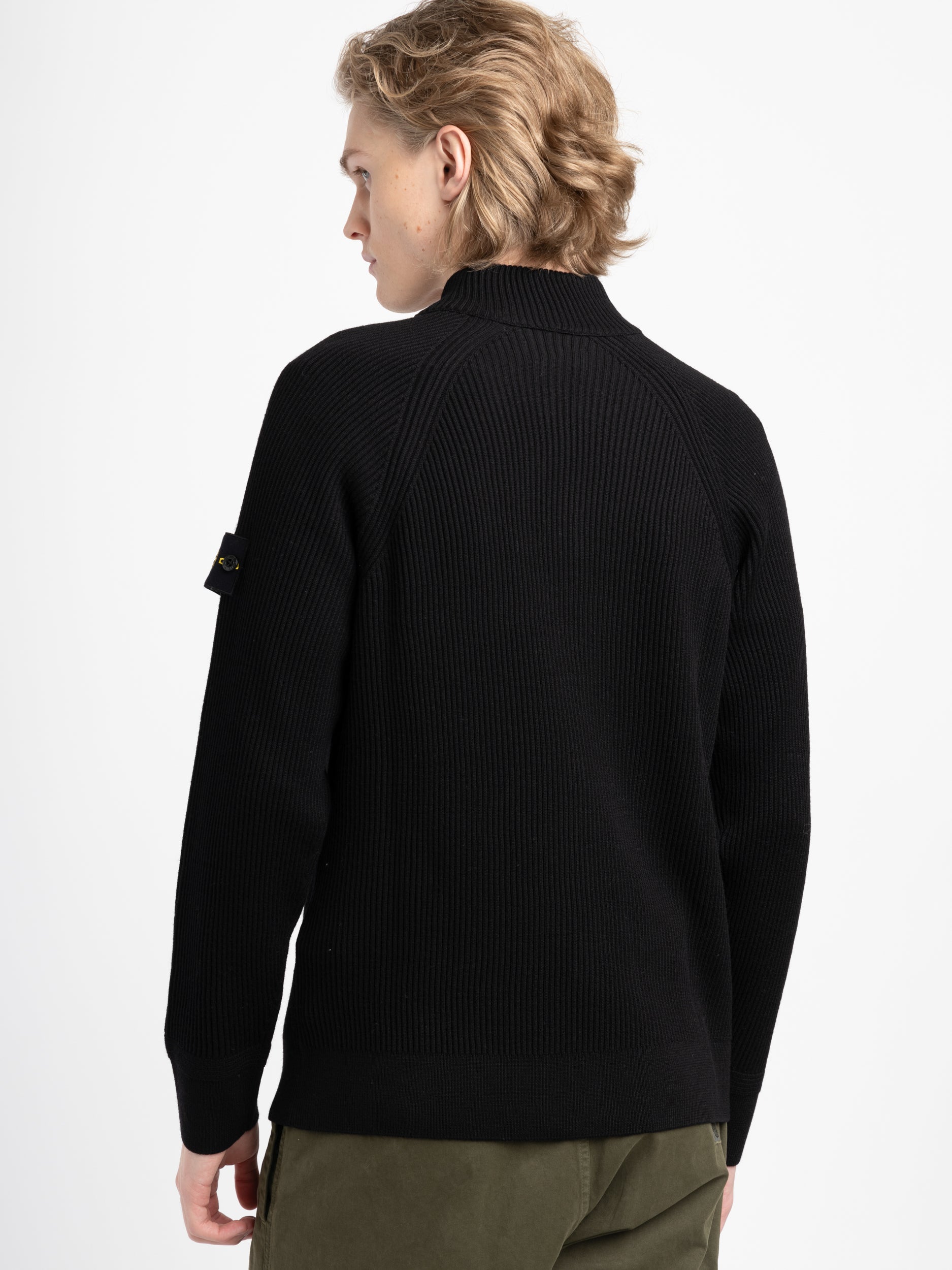 Black Two-Way Full Zipper Knit Jacket – The Helm Clothing