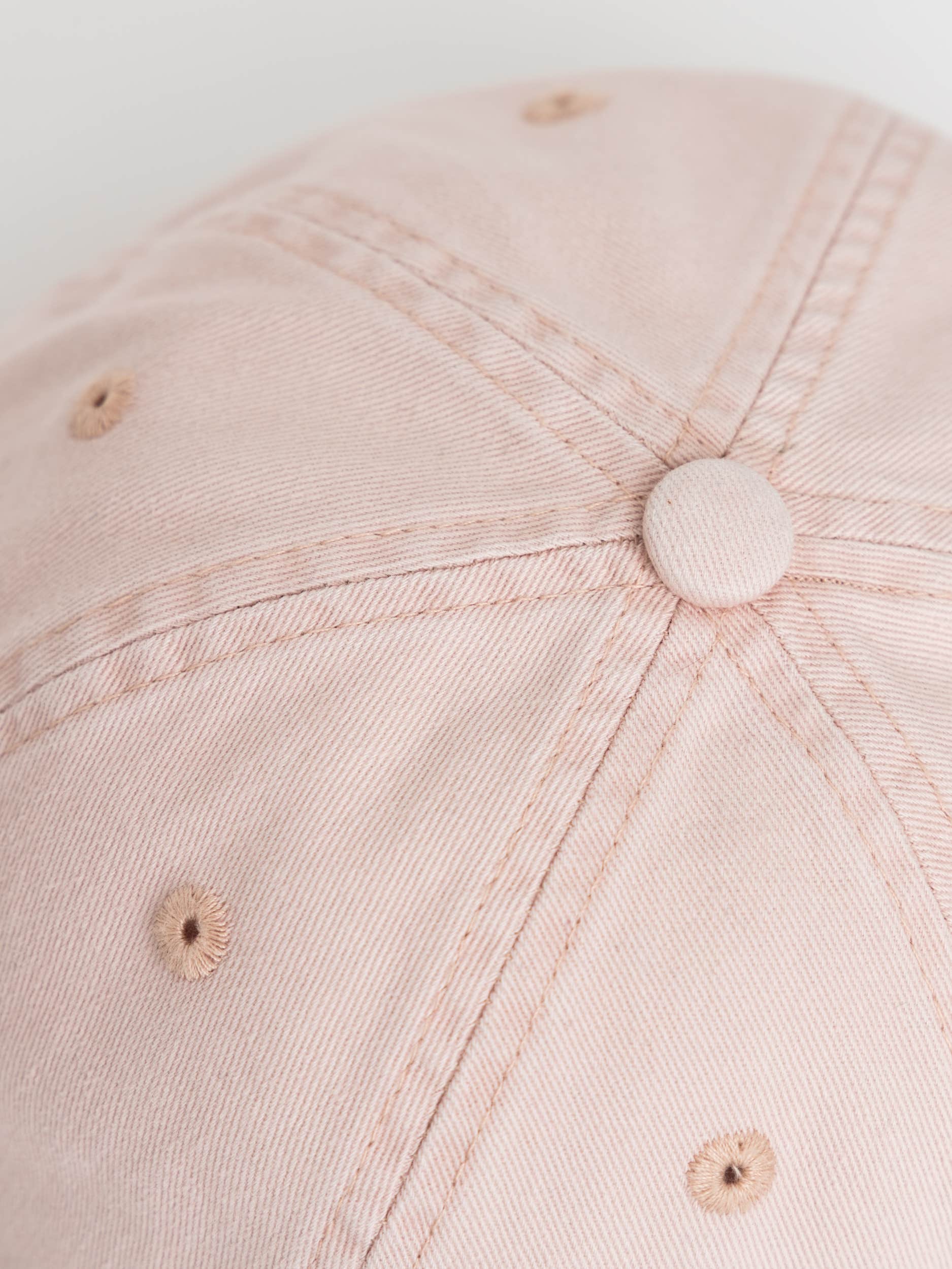 Brushed Garbardine Baseball Cap In Pink