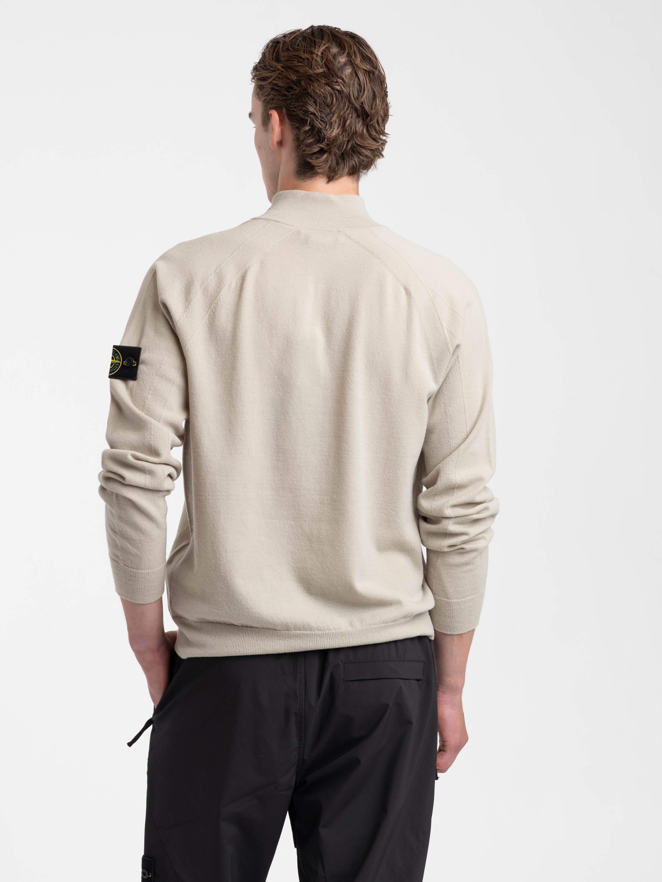 Coal Gray Organic Cotton Fleece Quarter-Zip Sweatshirt