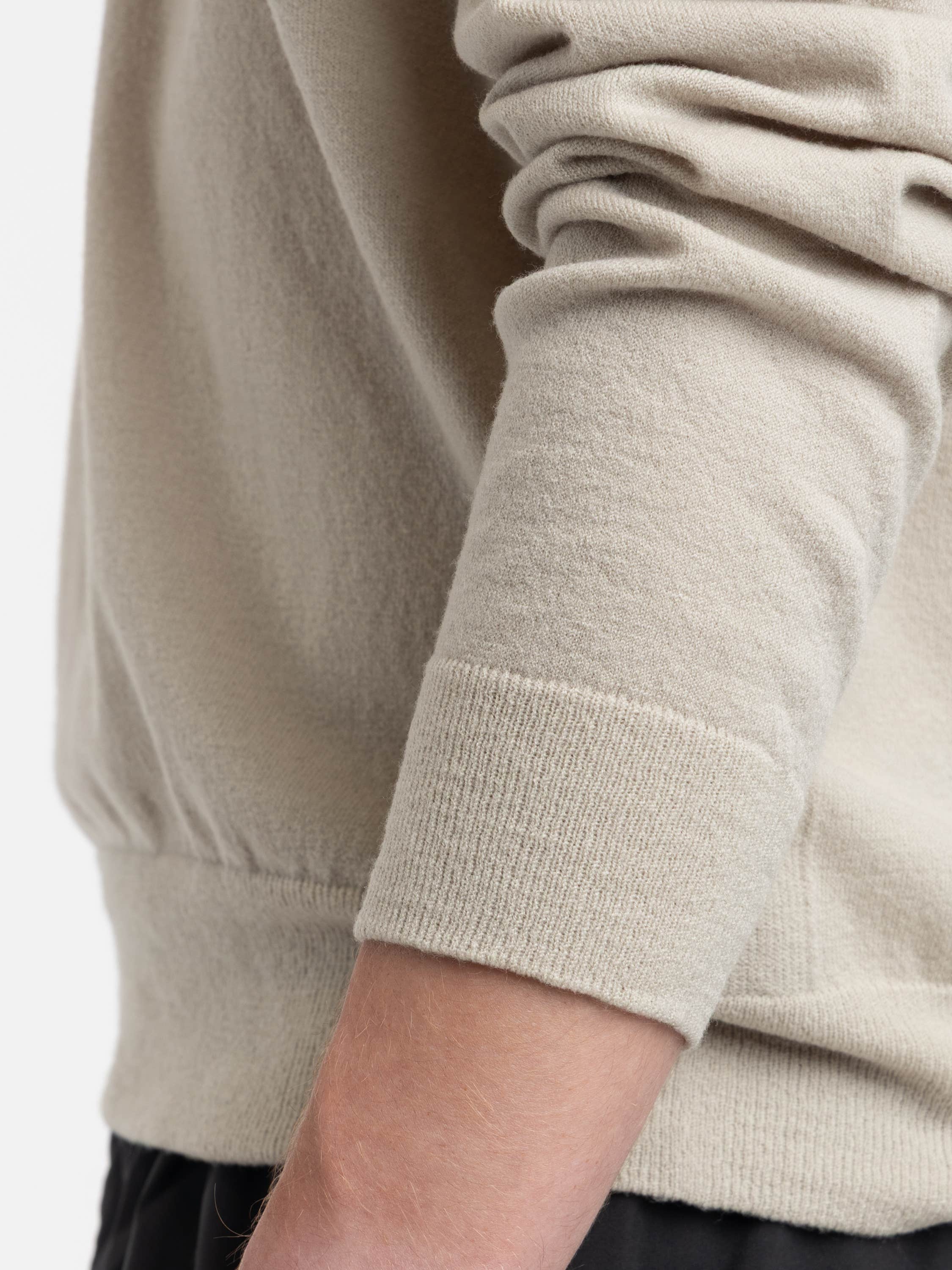 Coal Gray Organic Cotton Fleece Quarter-Zip Sweatshirt