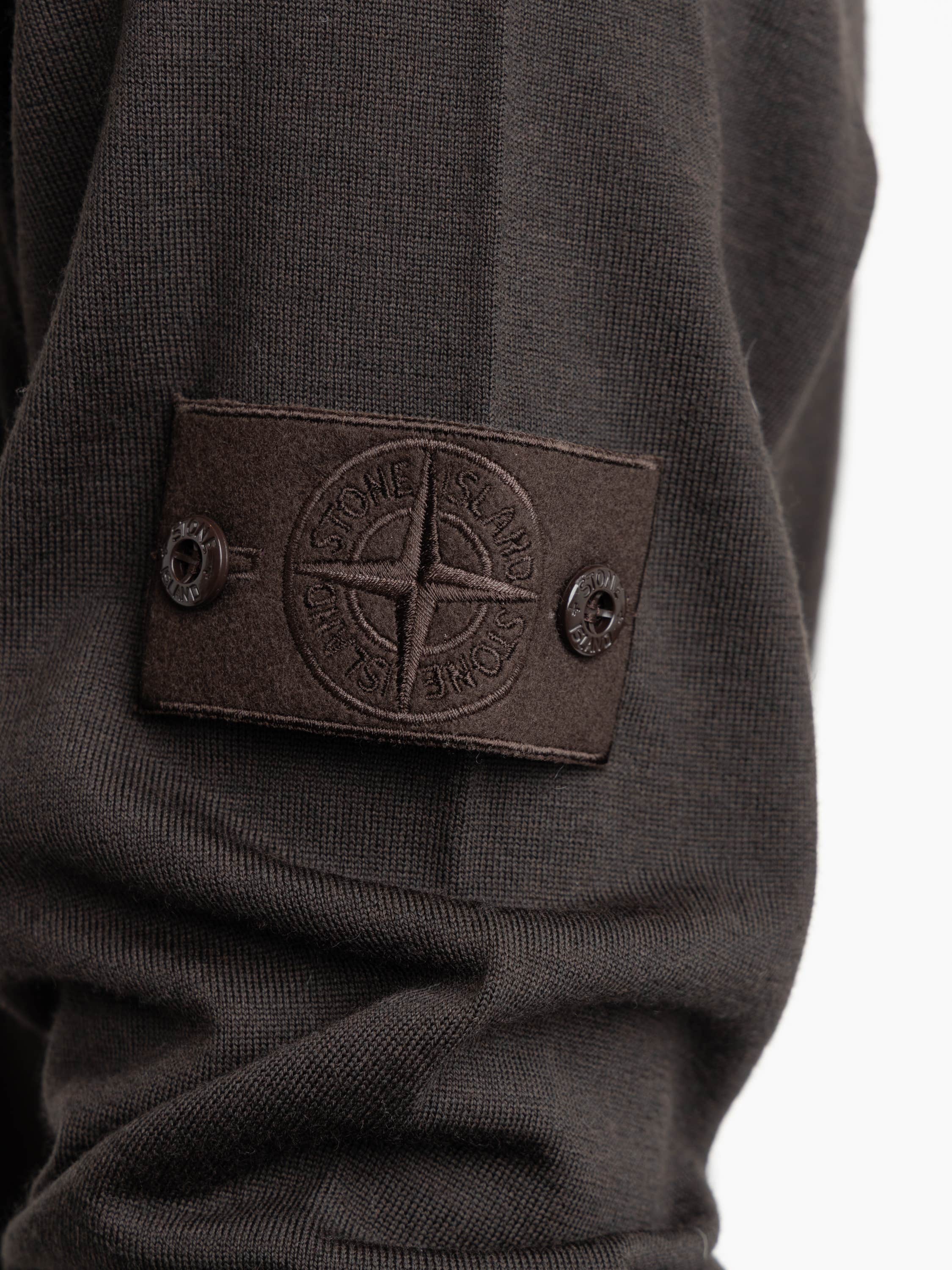Dark Brown Pure Light RWS Wool Ghost Polo Jumper