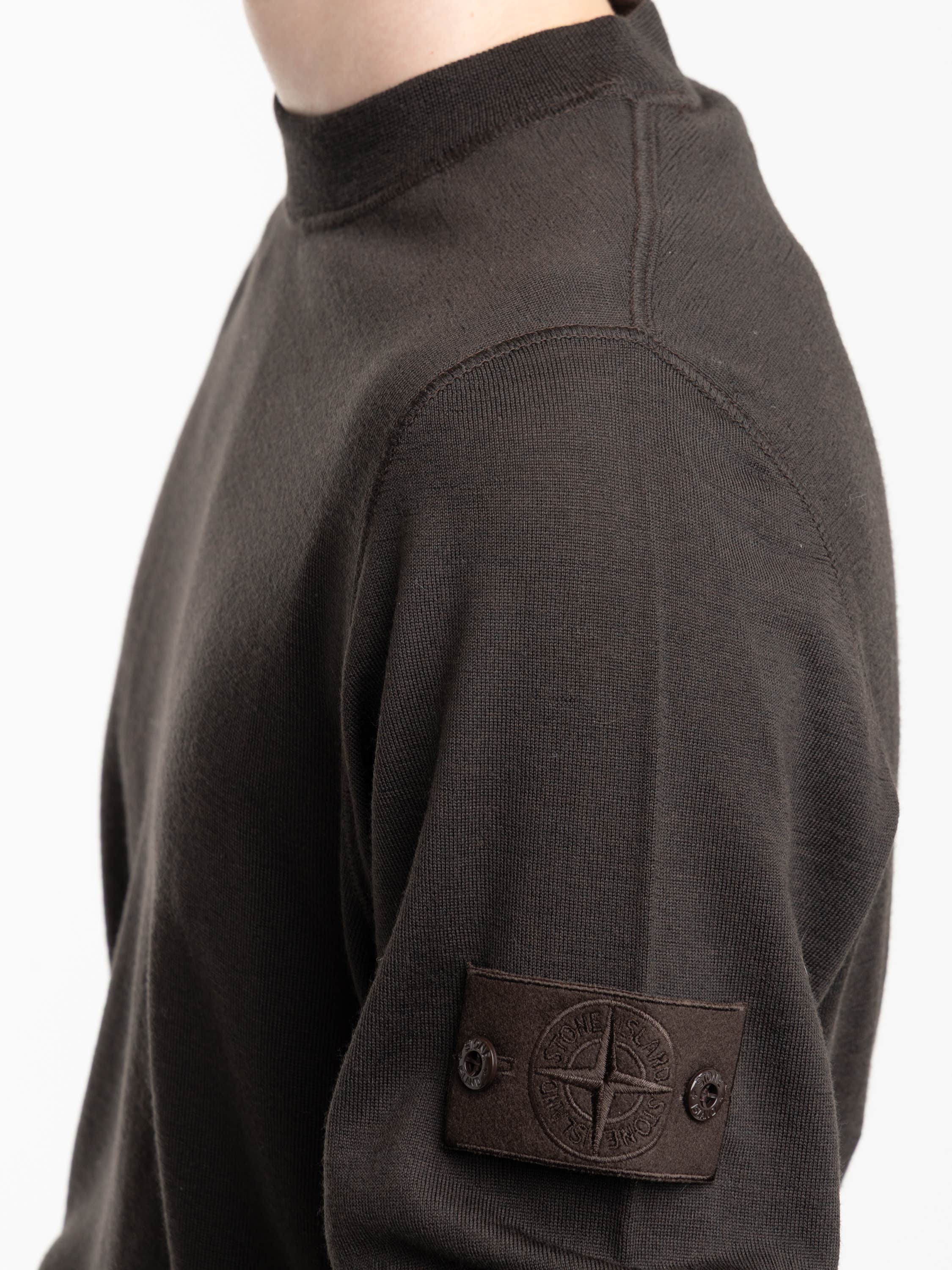 Dark Brown Pure Light RWS Wool Ghost Polo Jumper