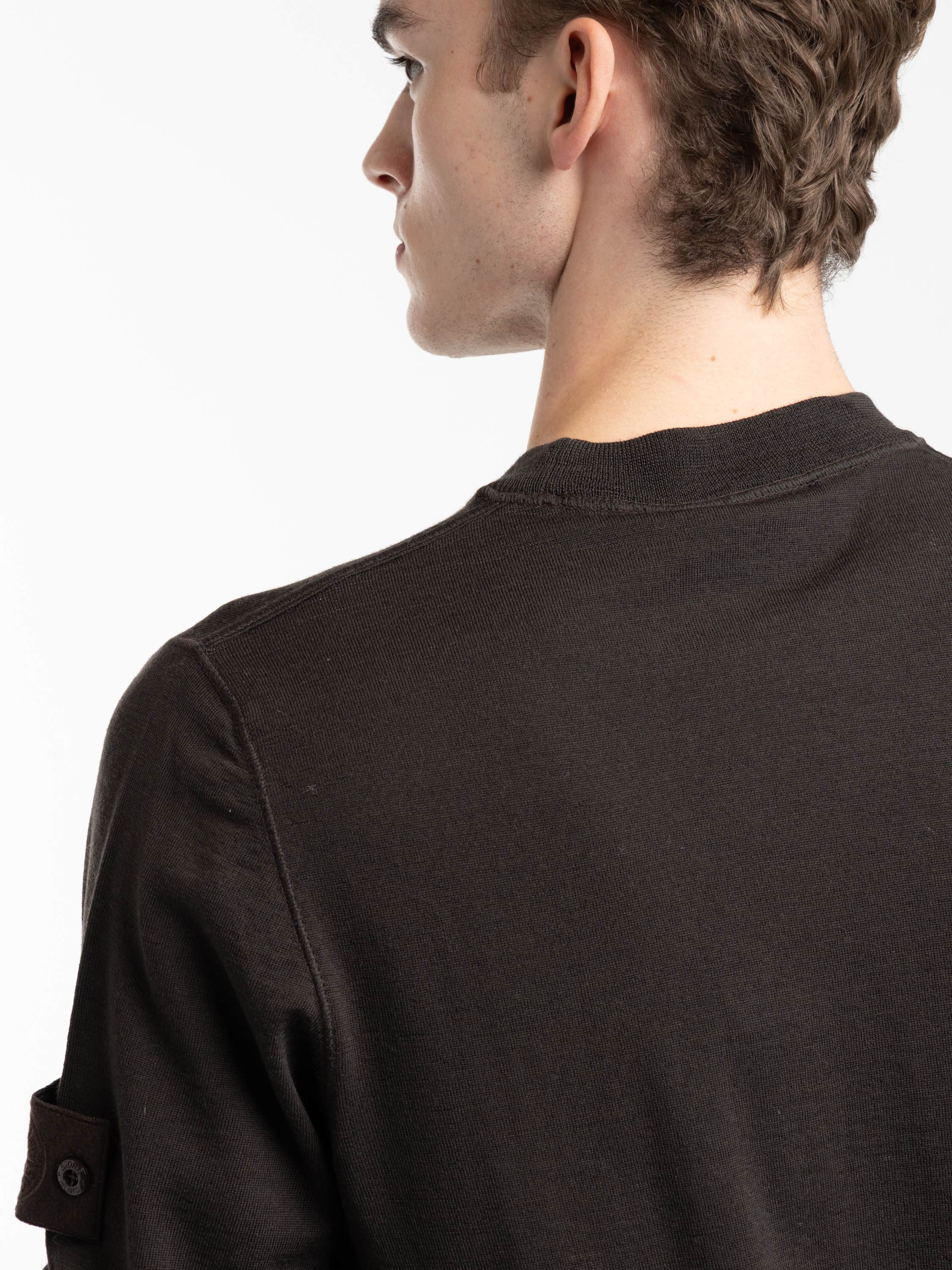 Dark Brown Pure Light RWS Wool Ghost Polo Jumper