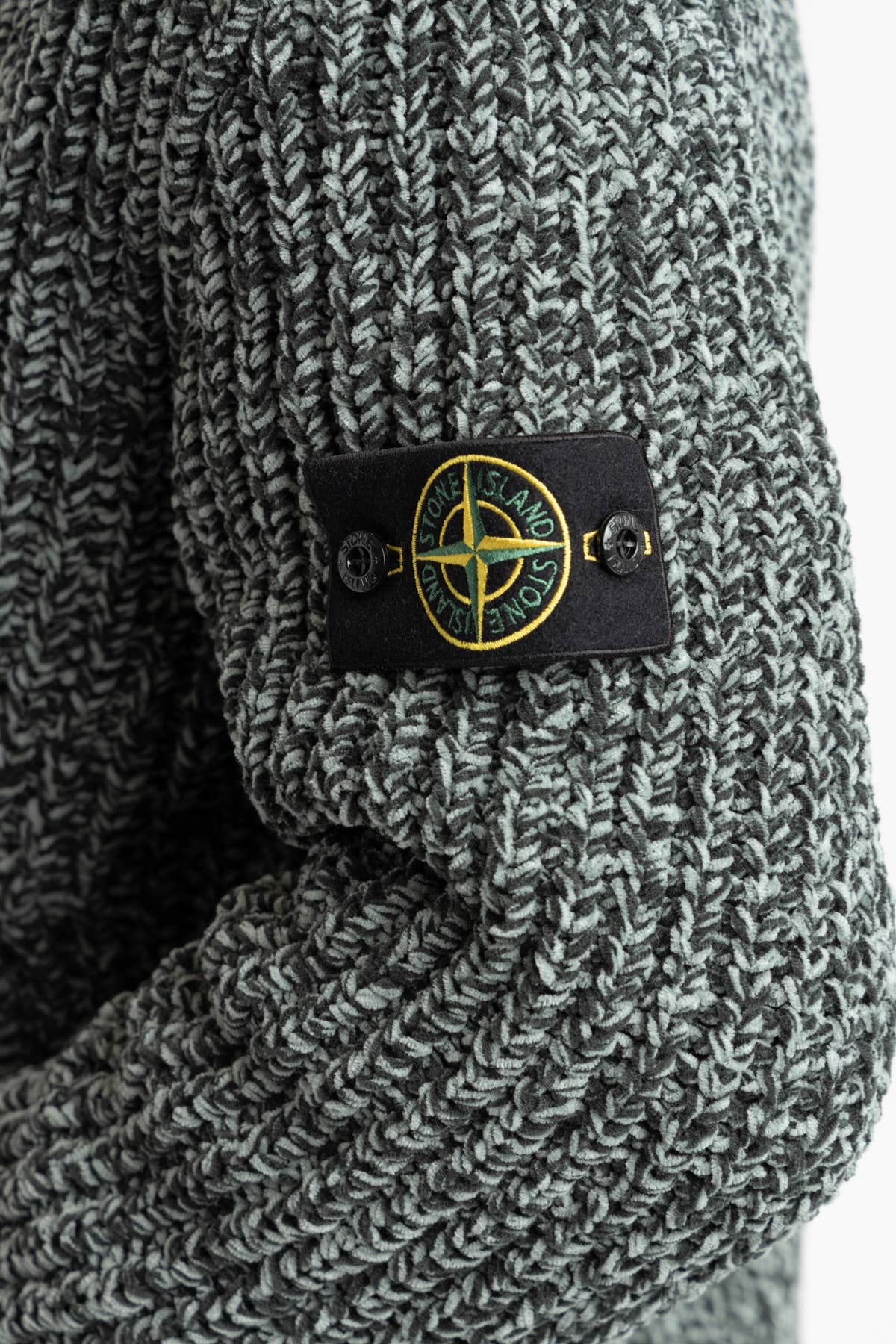 Forest Green Logo-Patch Zip-Up Hoodie