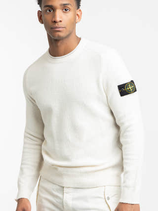 Stone Island Gauzed Effect Knit Crewneck Sweater