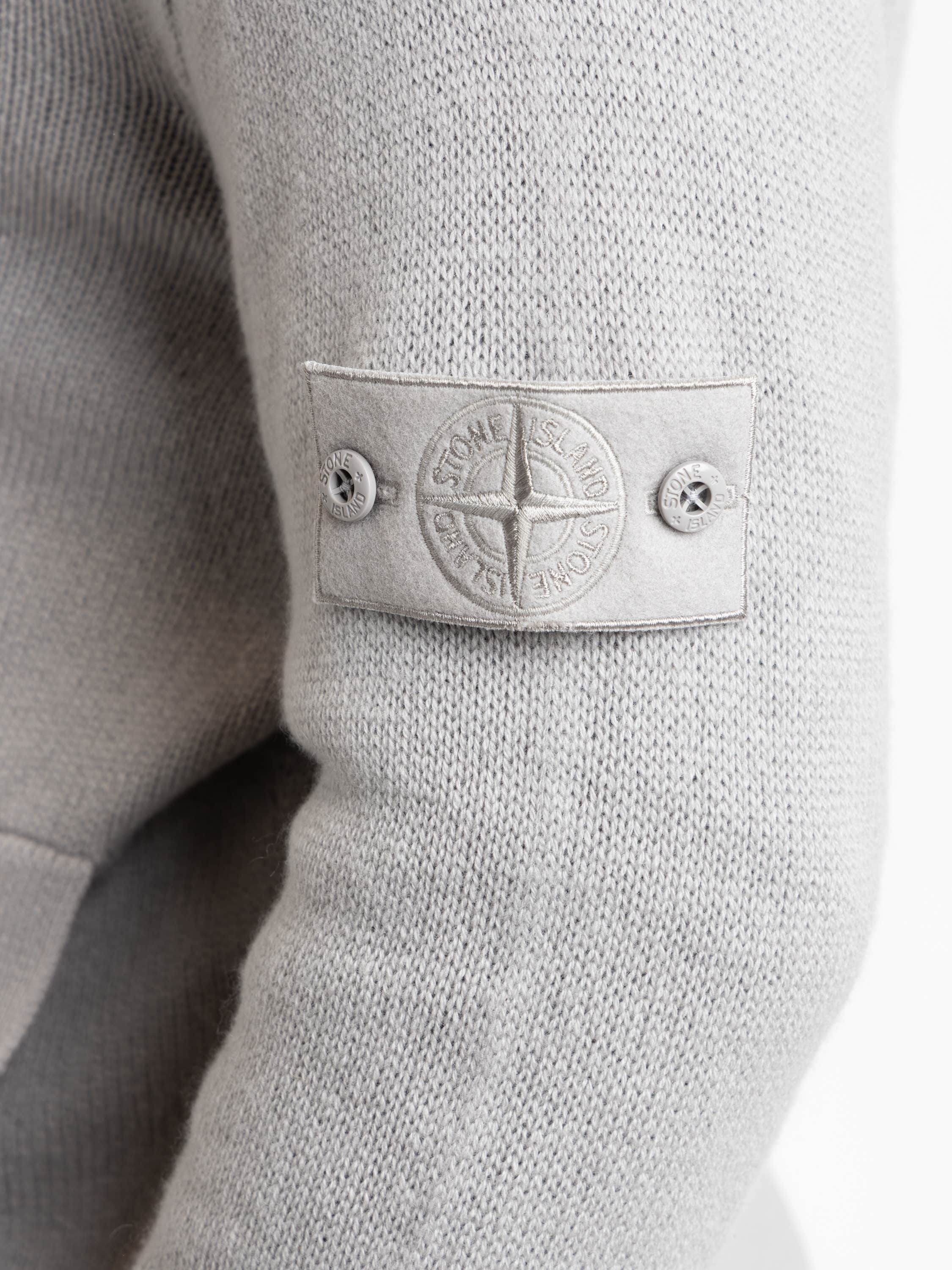 Grey Logo-Appliquéd Cotton-Blend Zip-Up Hoodie