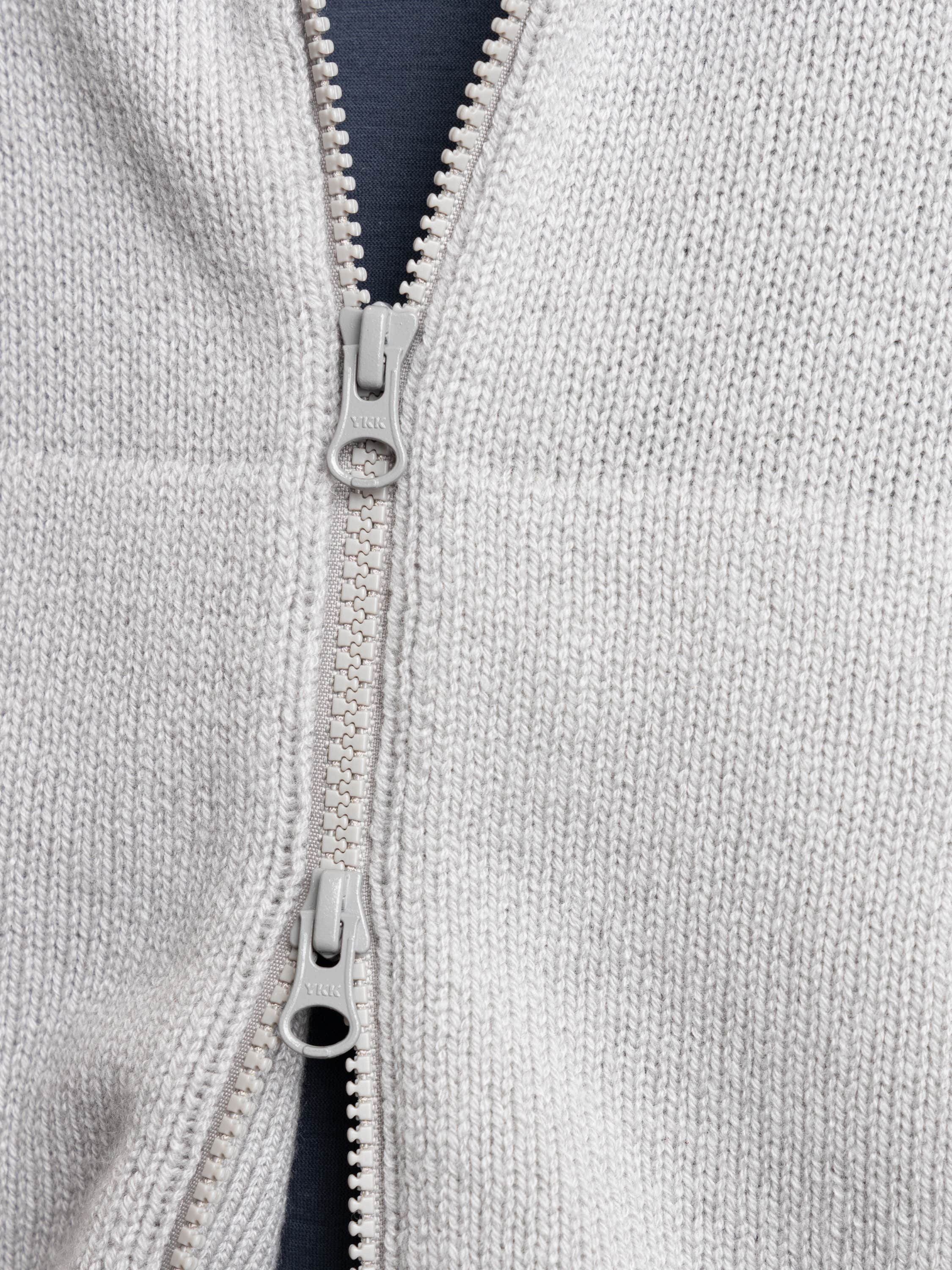 Grey Logo-Appliquéd Cotton-Blend Zip-Up Hoodie