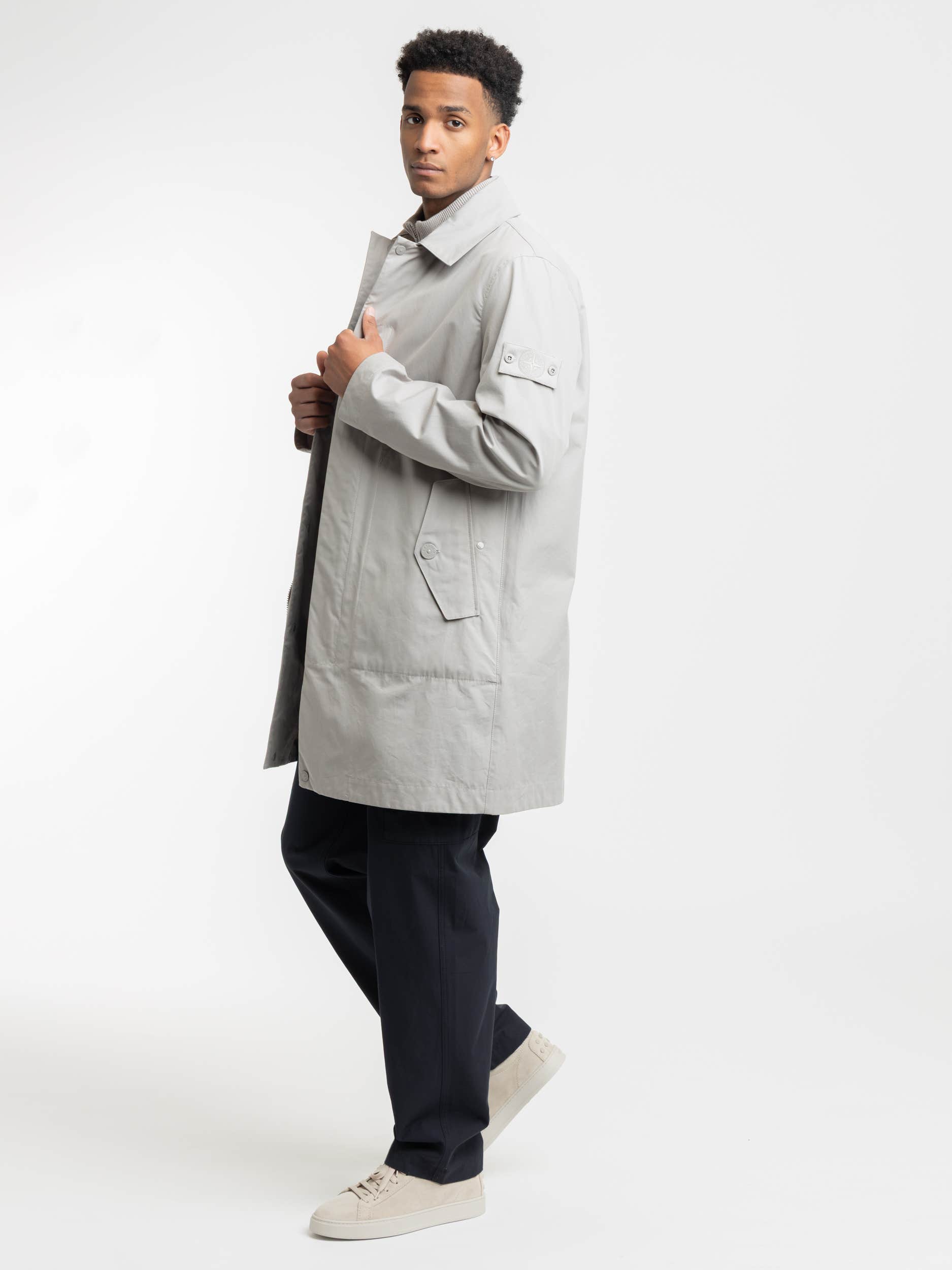 Ghost Weatherproof Cotton Grey Trench Coat