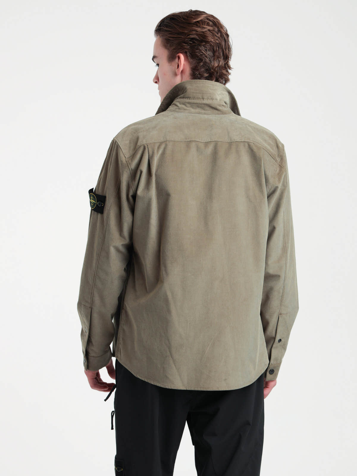 Green Cotton Corduroy Shirt