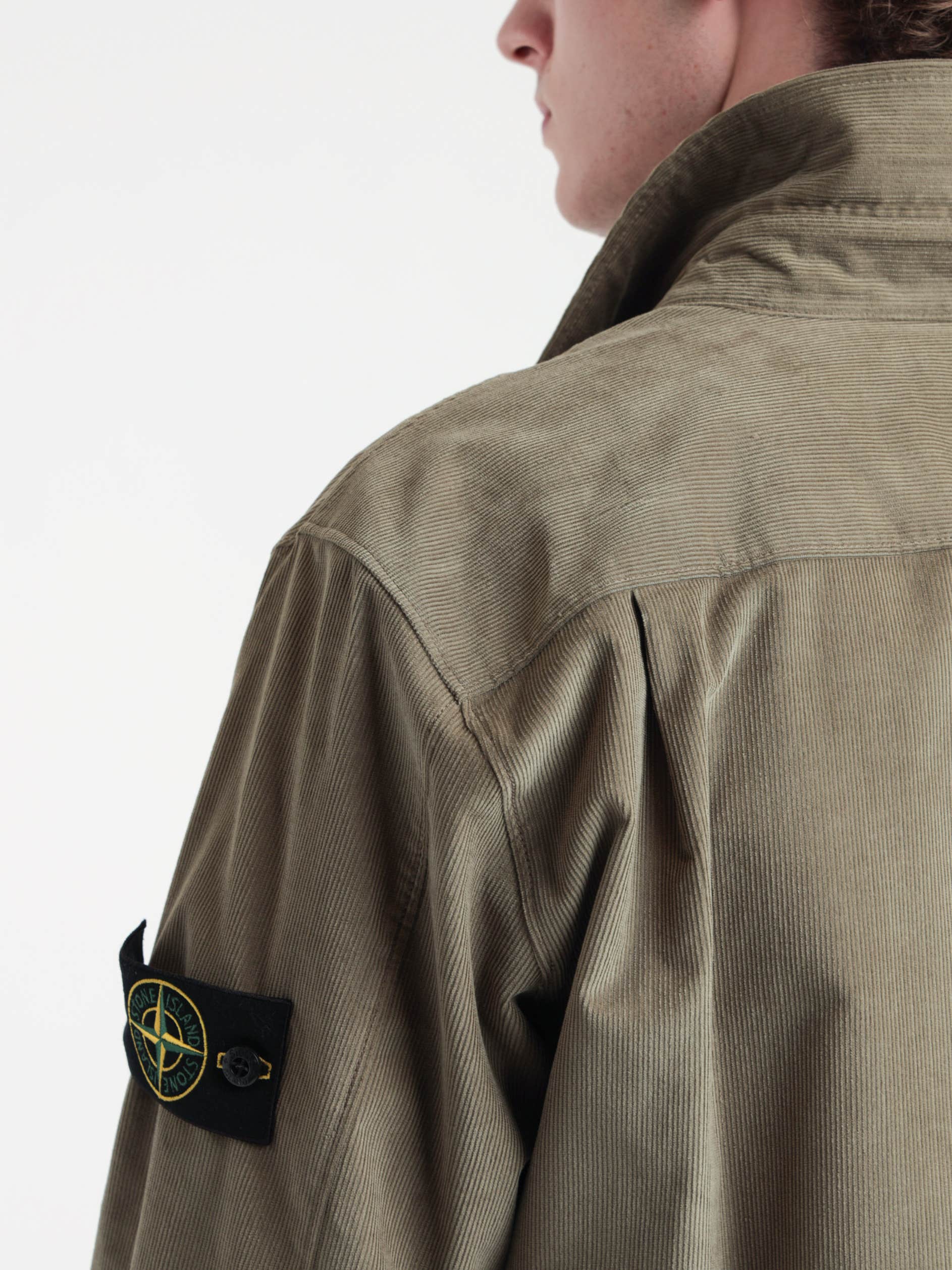 Green Cotton Corduroy Shirt
