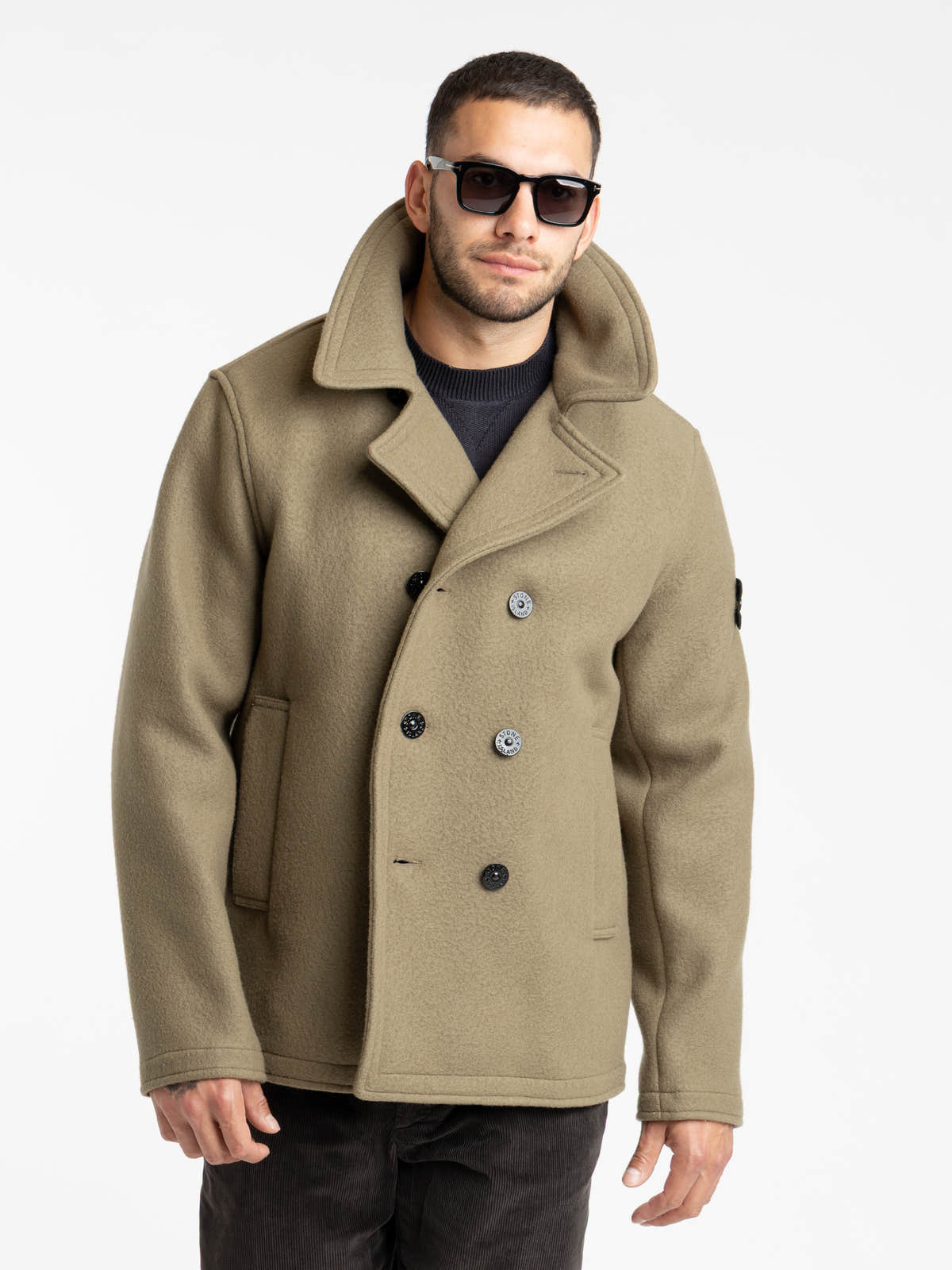 Green Wool Blend Coat