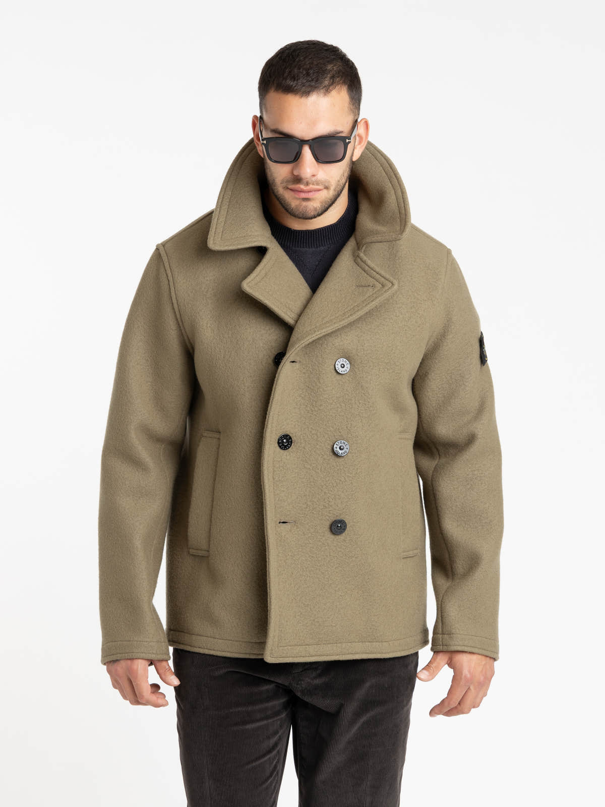 Green Wool Blend Coat